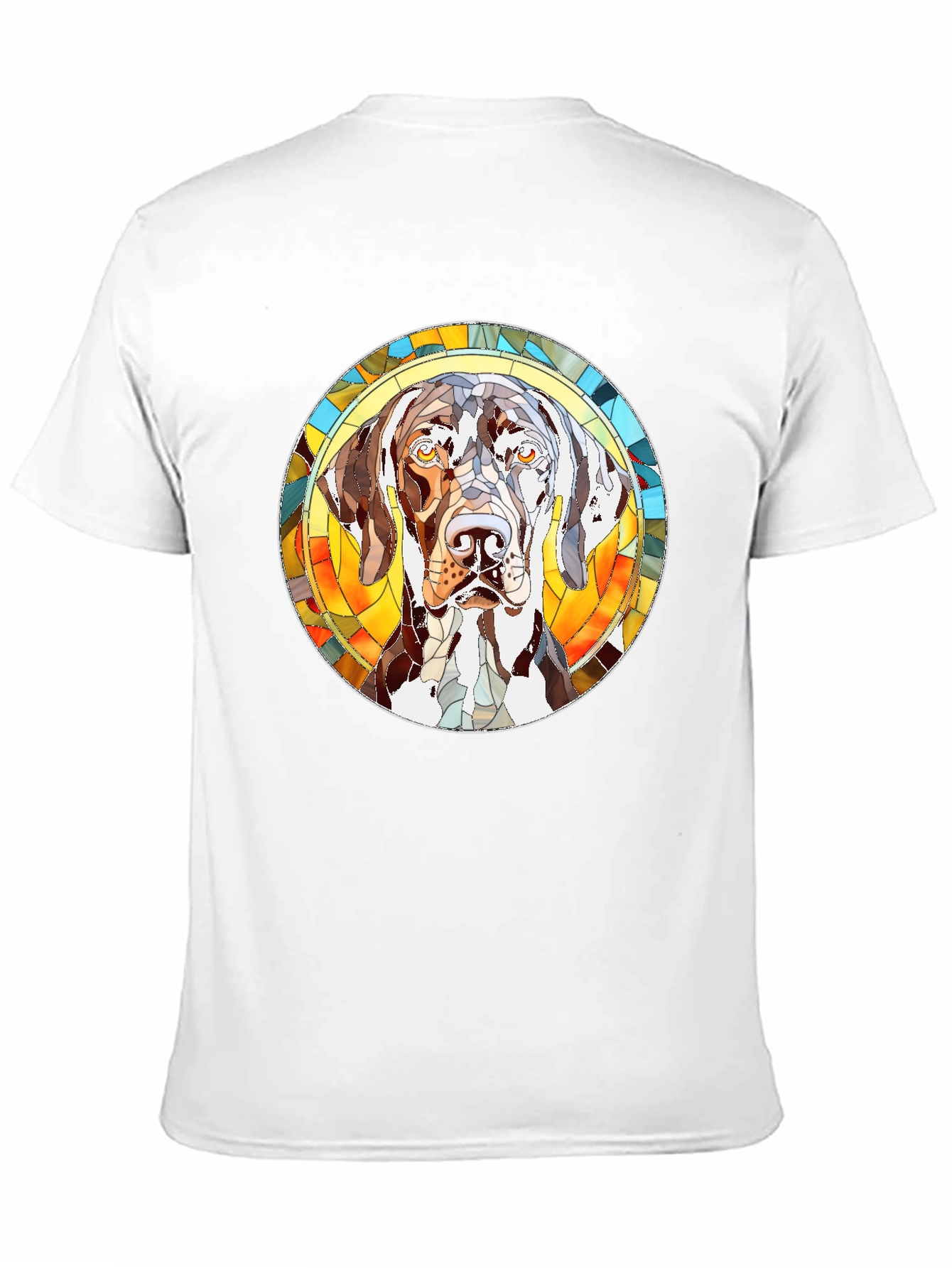 Dog Stained Glass Graphic Tee - Black