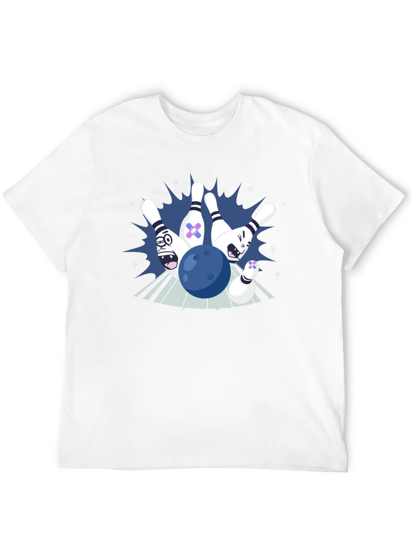 Bowling Strike T-Shirt - Fun Cartoon Design