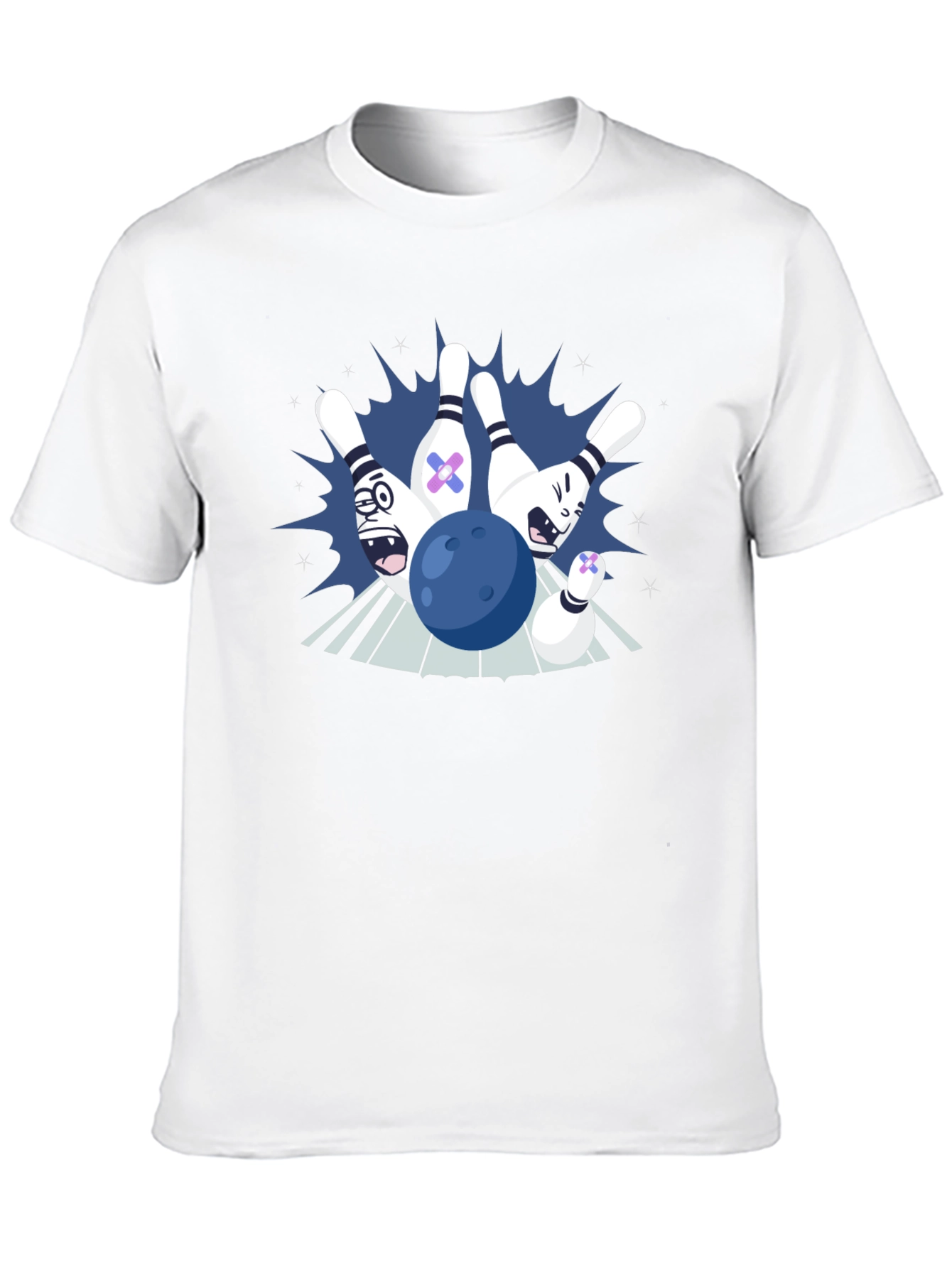 Bowling Strike T-Shirt - Fun Cartoon Design