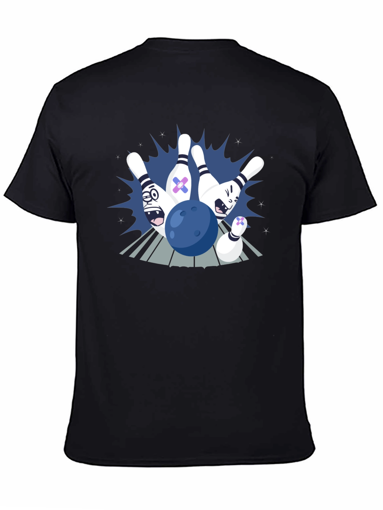 Bowling Strike T-Shirt - Fun Cartoon Design