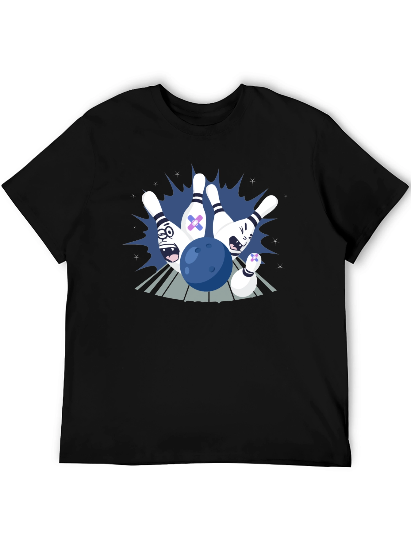 Bowling Strike T-Shirt - Fun Cartoon Design