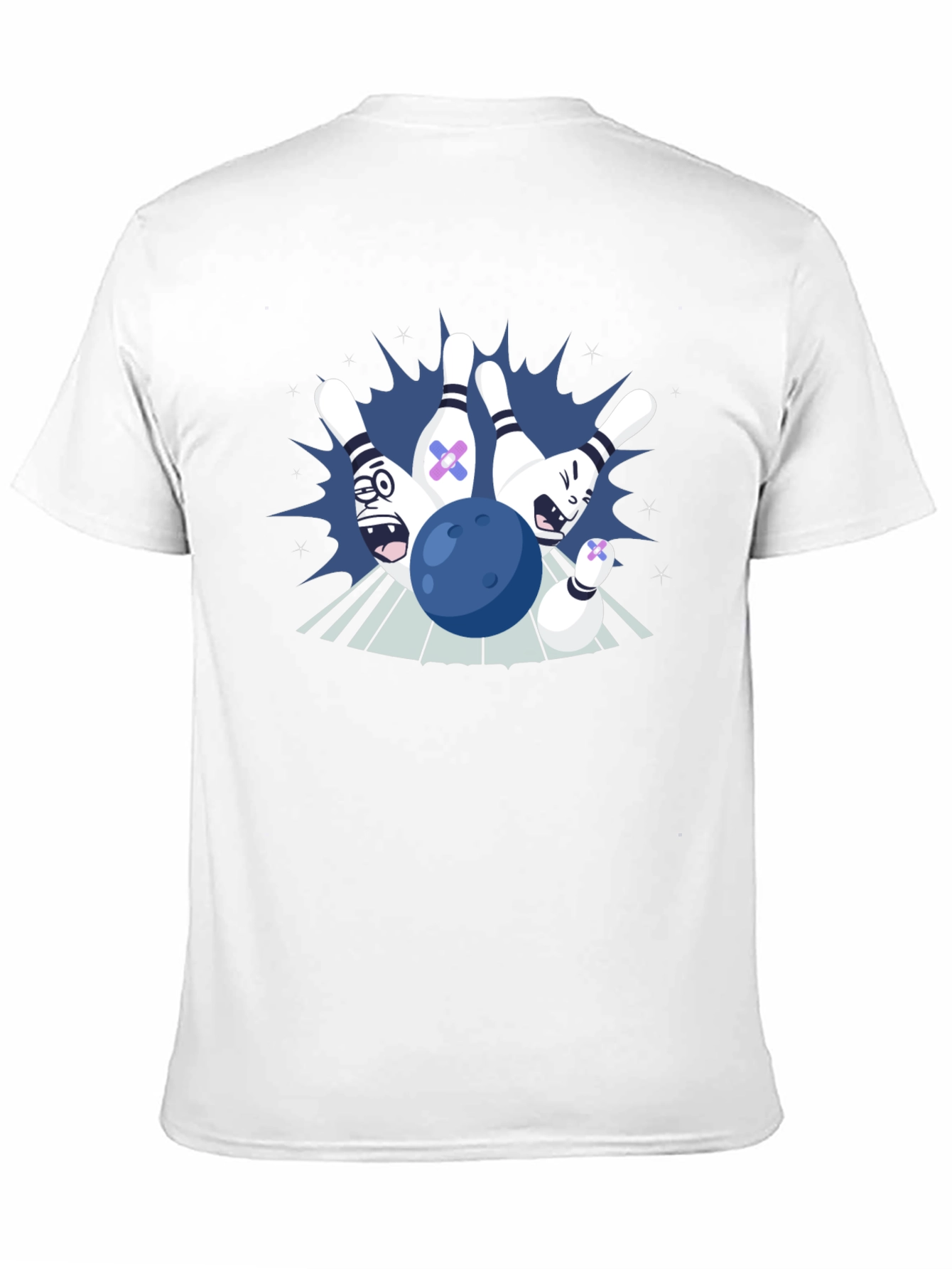 Bowling Strike T-Shirt - Fun Cartoon Design