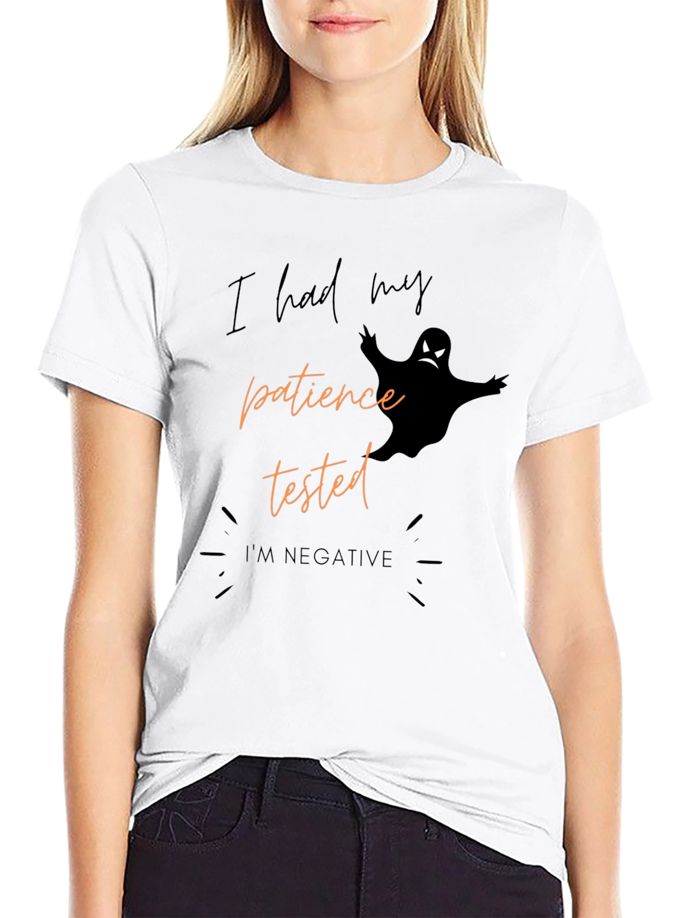 Humorous Halloween Ghost Graphic Tee
