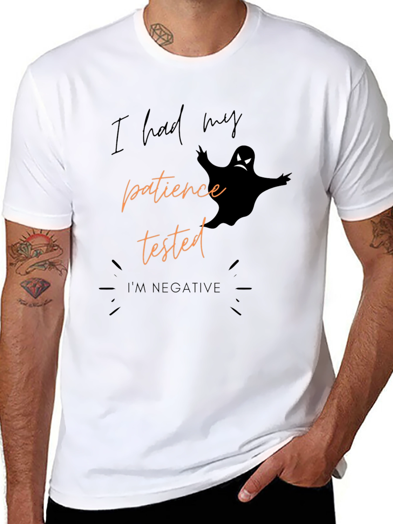 Humorous Halloween Ghost Graphic Tee