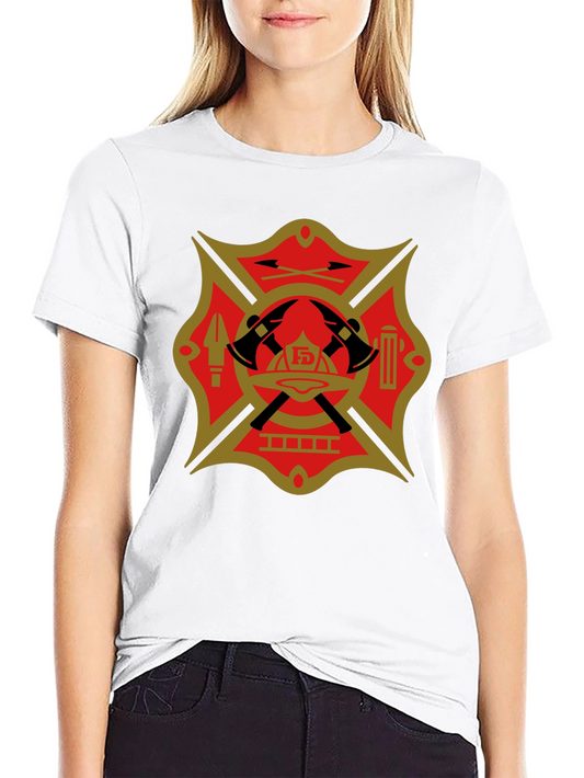 Firefighter Maltese Cross Graphic Tee