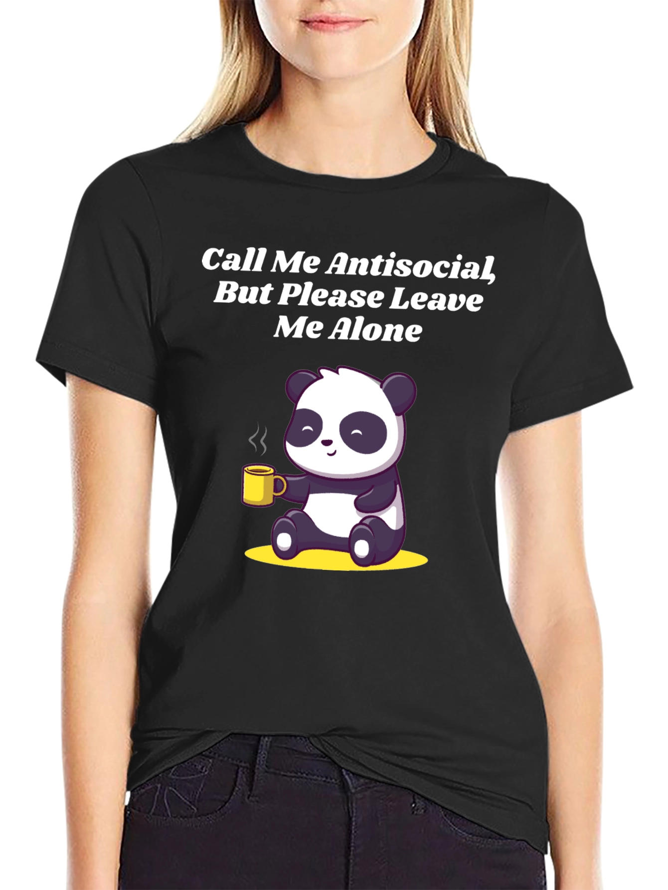 Antisocial Panda Graphic Tee - Soft Cotton Blend