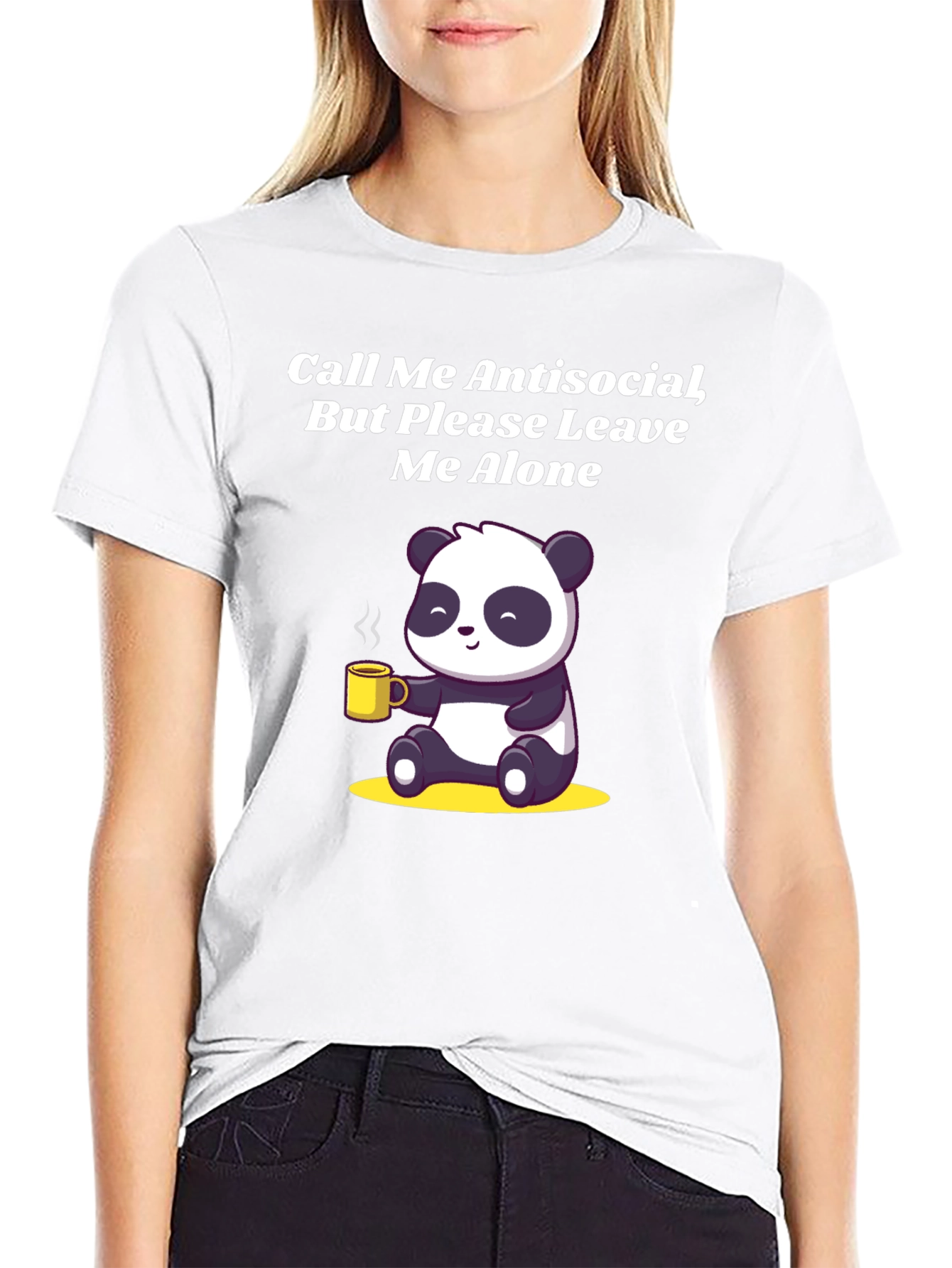 Antisocial Panda Graphic Tee - Soft Cotton Blend