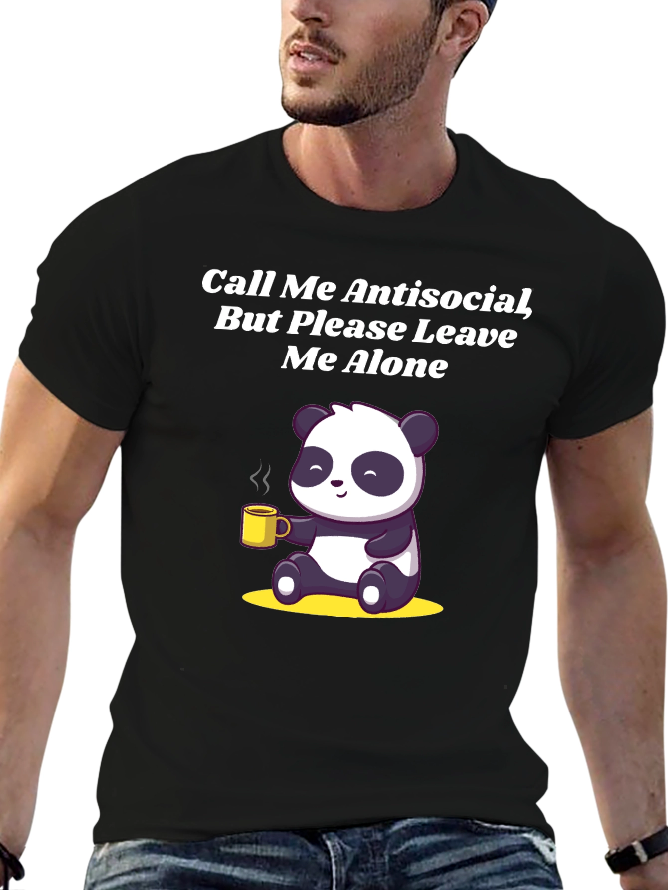 Antisocial Panda Graphic Tee - Soft Cotton Blend