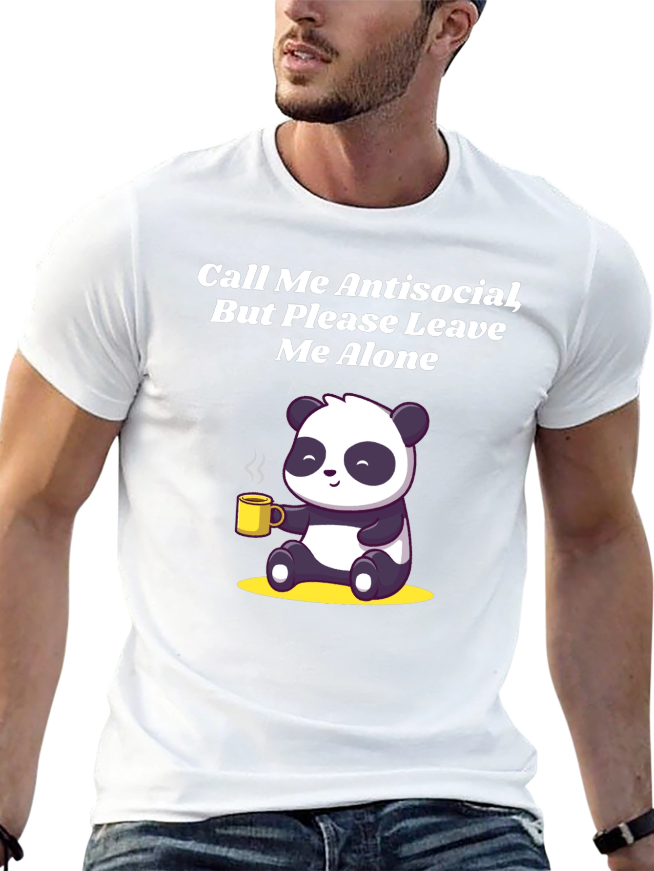 Antisocial Panda Graphic Tee - Soft Cotton Blend