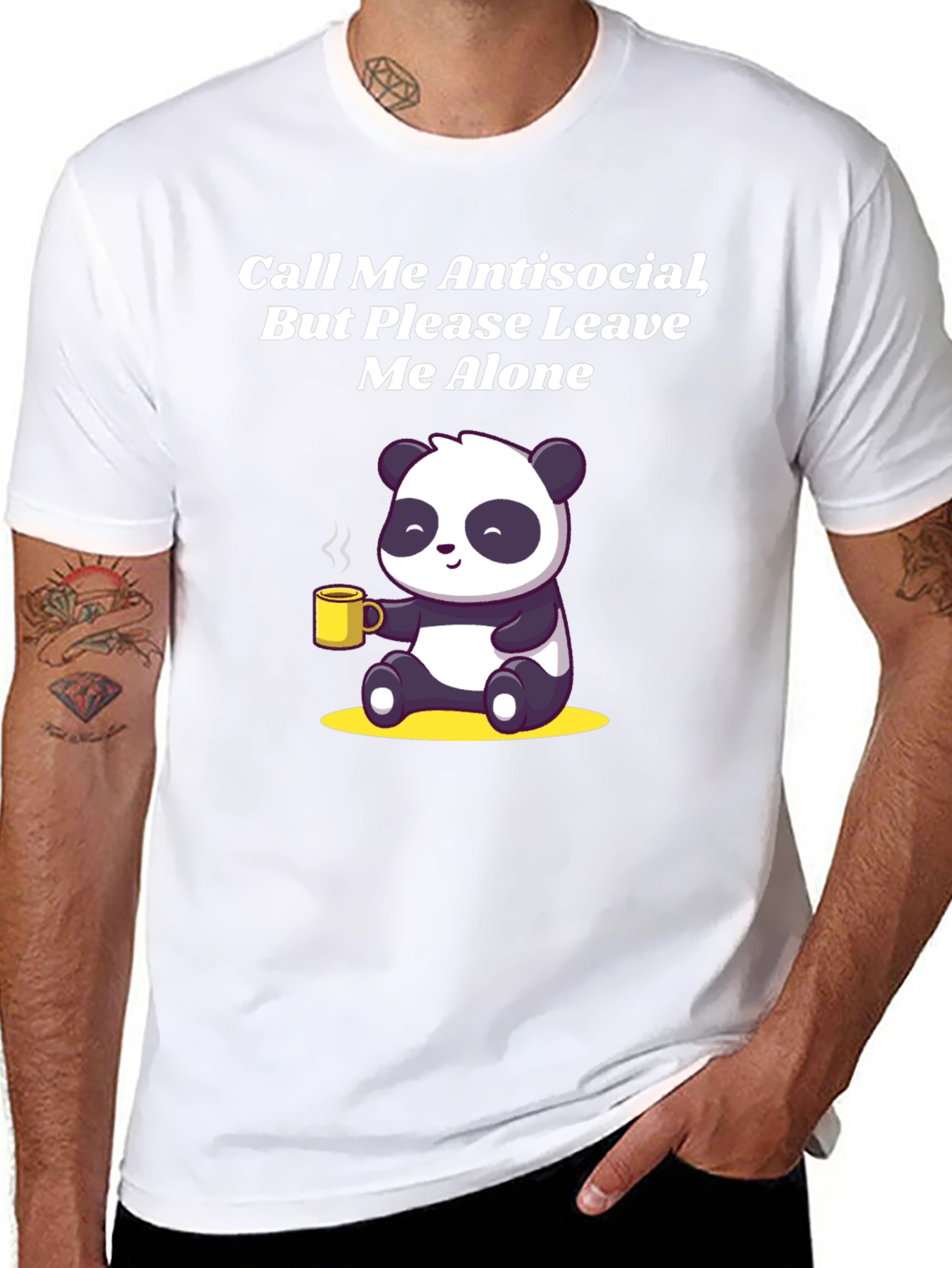 Antisocial Panda Graphic Tee - Soft Cotton Blend