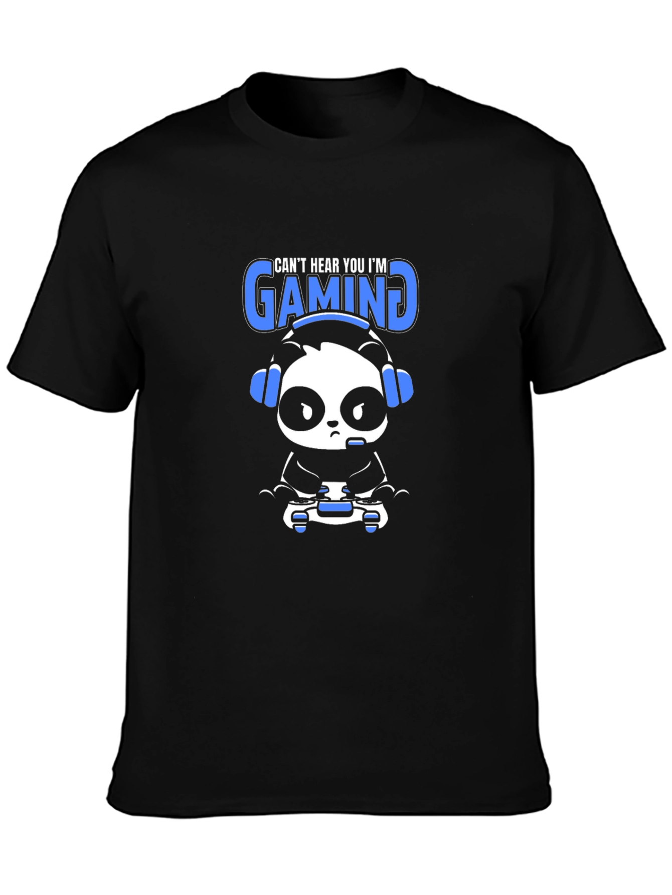 Gamer Panda T-Shirt - Cant Hear You Im Gaming