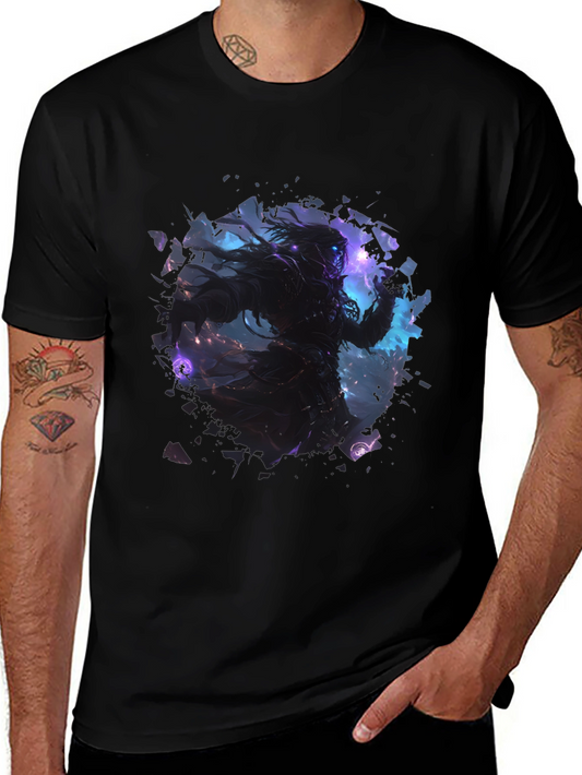 Mystic Warrior Graphic Black T-Shirt