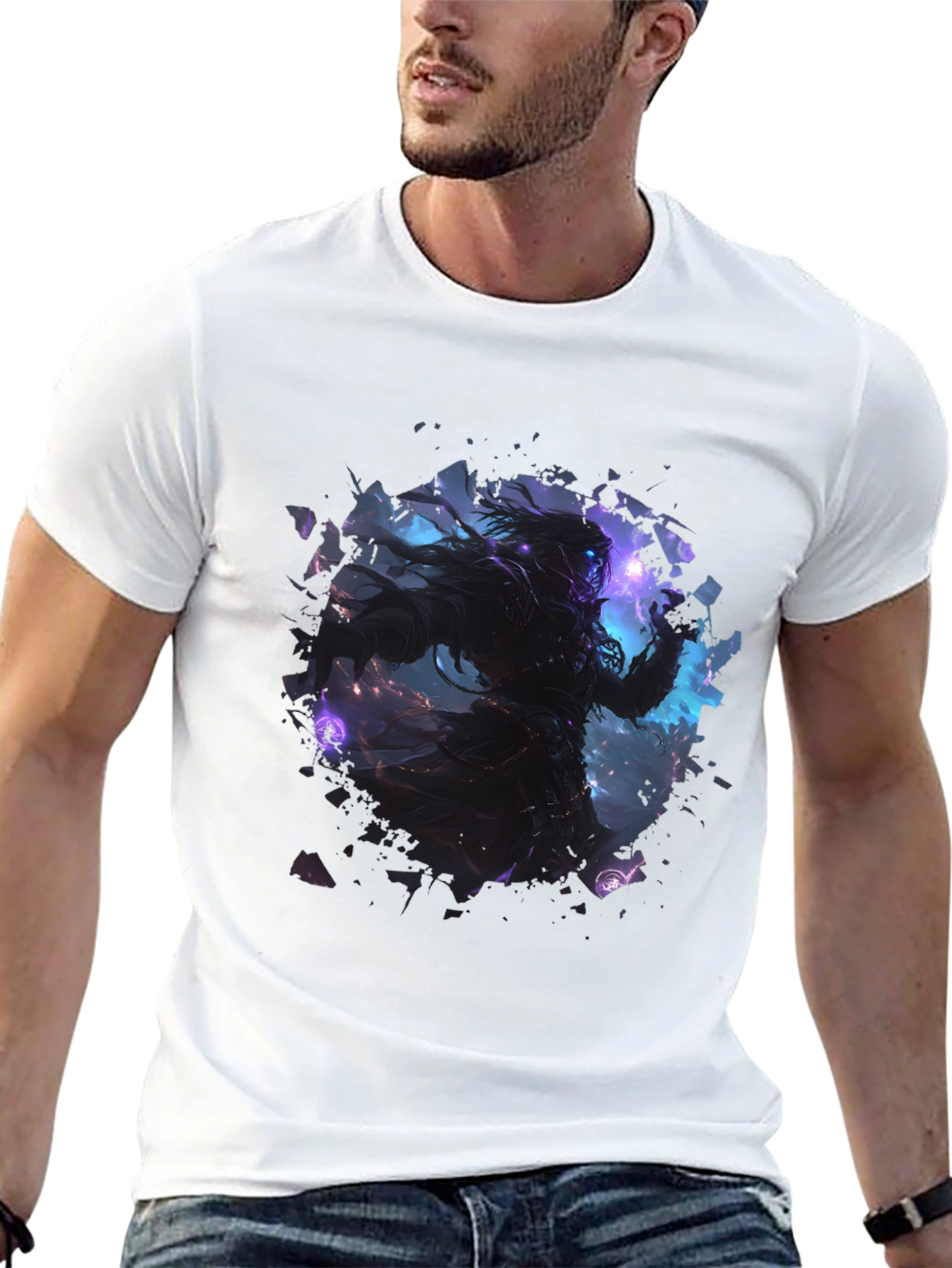 Mystic Warrior Graphic Black T-Shirt
