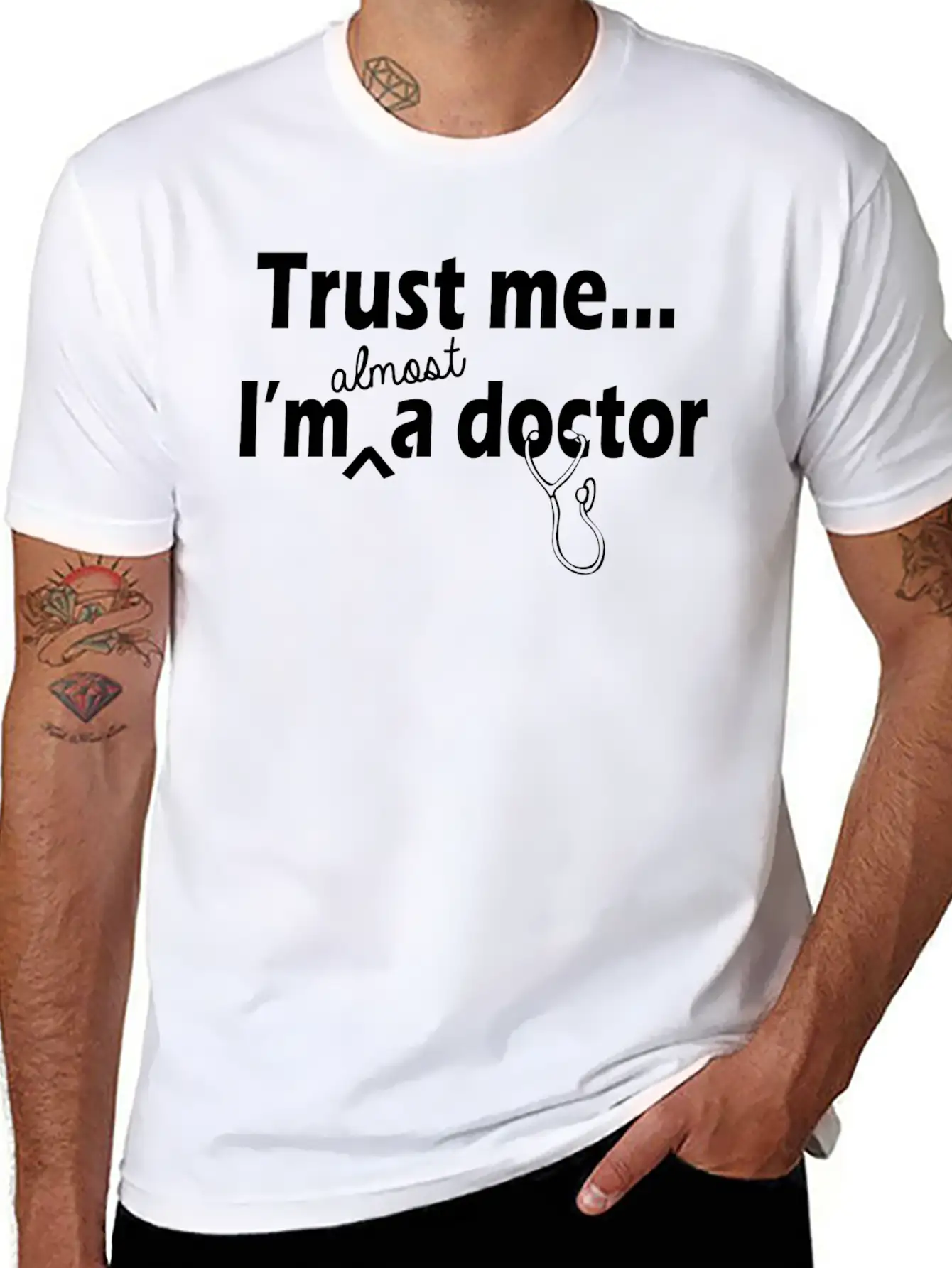 Doctor - Trust Me I'm Almost A Doctor Unisex Casual T-Shirt – Clean Design For Daily Comfort
