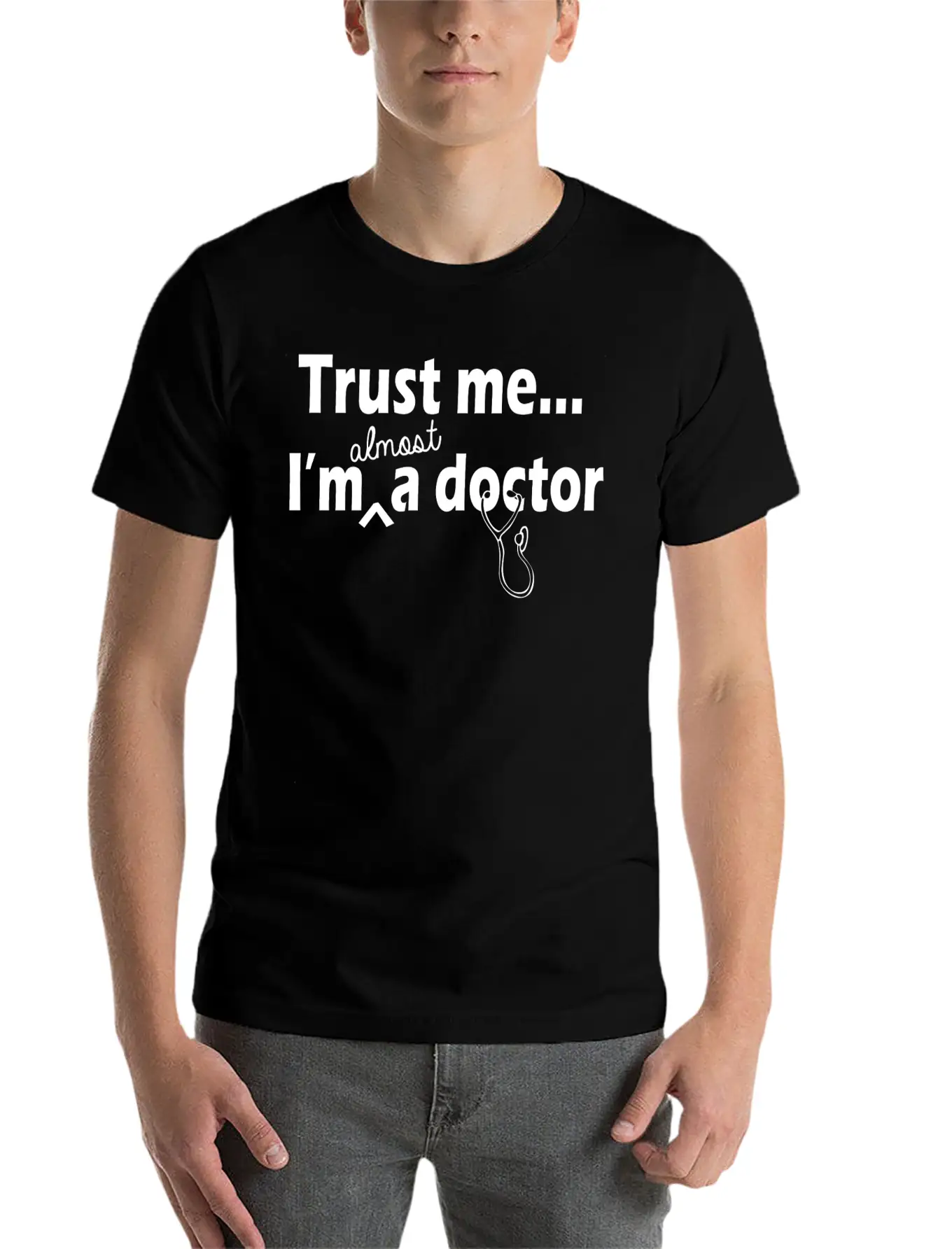 Doctor - Trust Me I'm Almost A Doctor Unisex Casual T-Shirt – Clean Design For Daily Comfort