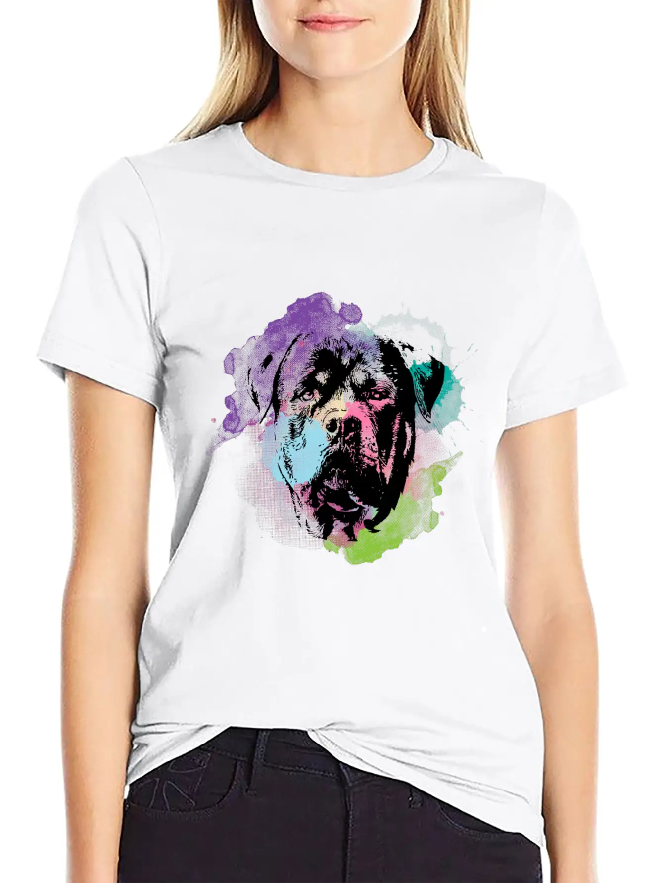 Dog Lover I Splash Art Rottweiler Unisex Casual T-Shirt – Clean Design For Daily Comfort