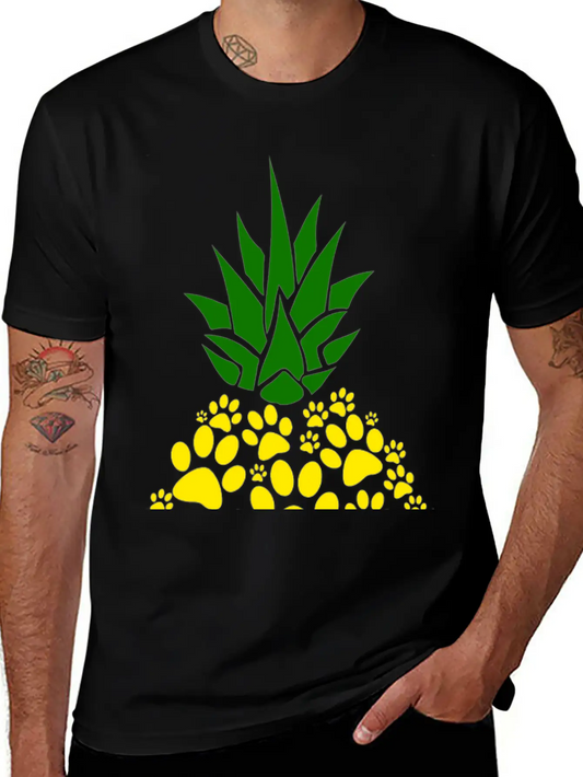 Dog Paw Pineapple Dog Lover Gift Unisex Casual T-Shirt – Clean Design For Daily Comfort