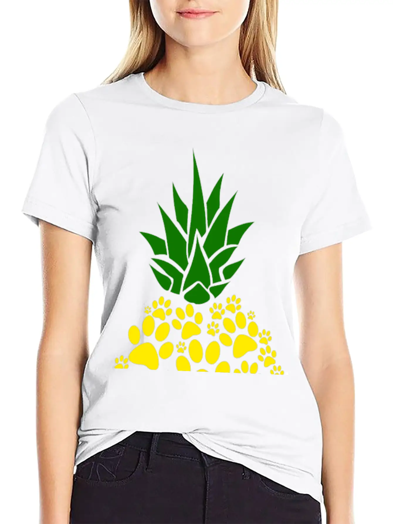 Dog Paw Pineapple Dog Lover Gift Unisex Casual T-Shirt – Clean Design For Daily Comfort