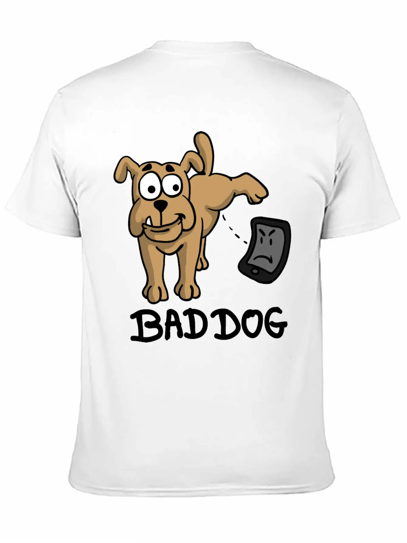 Dog Peeing On Phone Unisex Casual T-Shirt – Clean Design For Daily Comfort