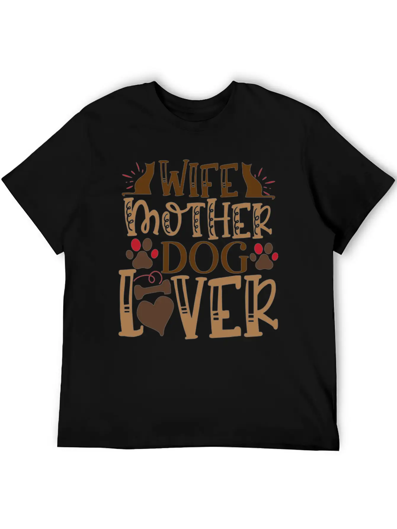 Dog Saying Wife Mother Dog Lover Unisex Casual T-Shirt – Clean Design For Daily Comfort