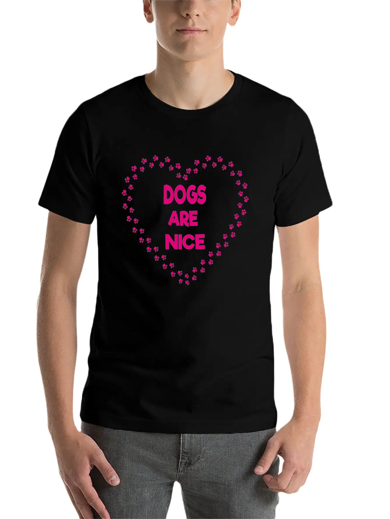 Dogs Are Nice Unisex Casual T-Shirt – Clean Design For Daily Comfort
