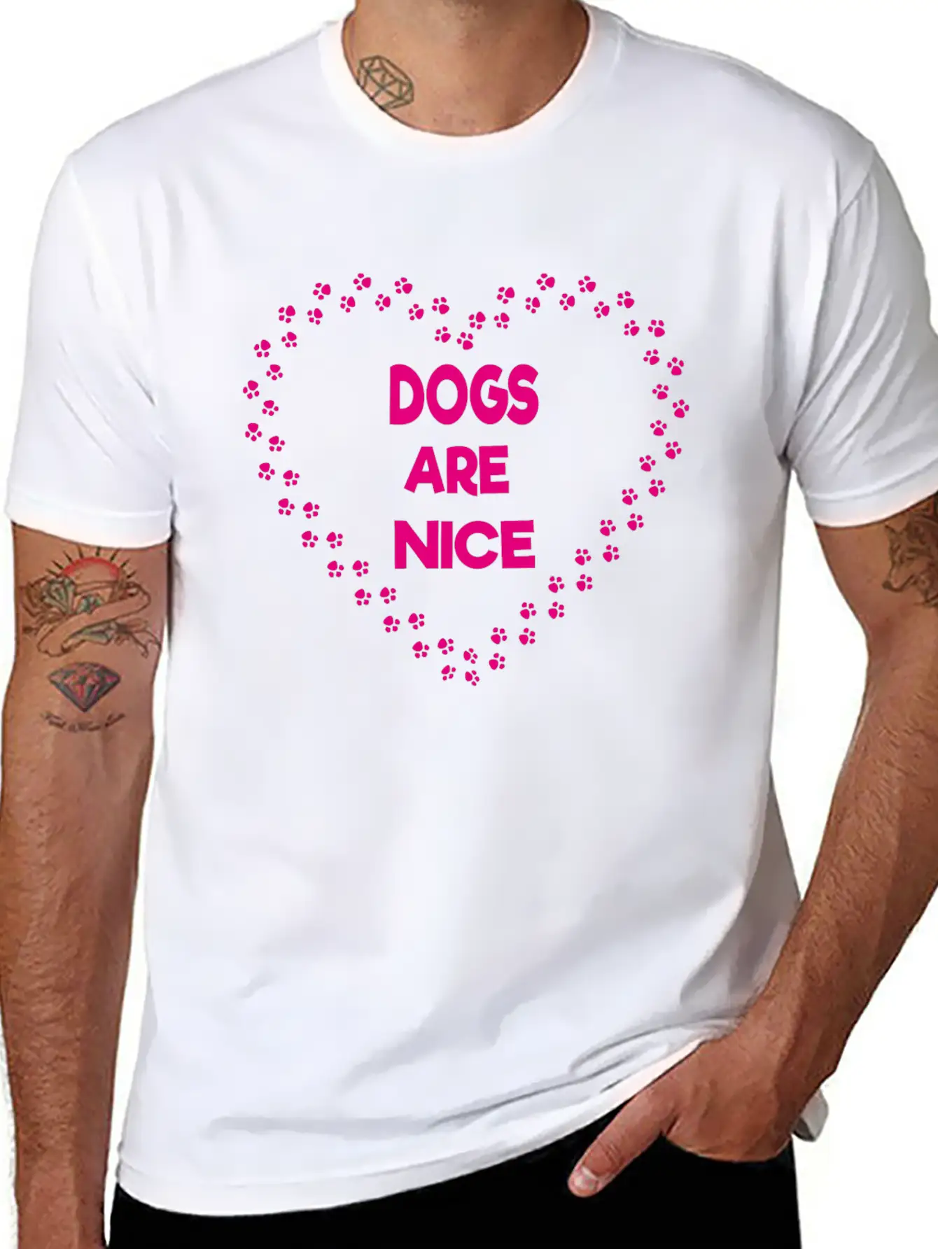 Dogs Are Nice Unisex Casual T-Shirt – Clean Design For Daily Comfort