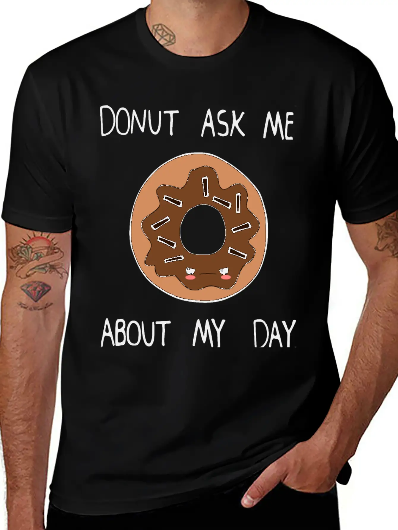 Donut Ask Me About My Day Unisex Casual T-Shirt – Clean Design For Daily Comfort