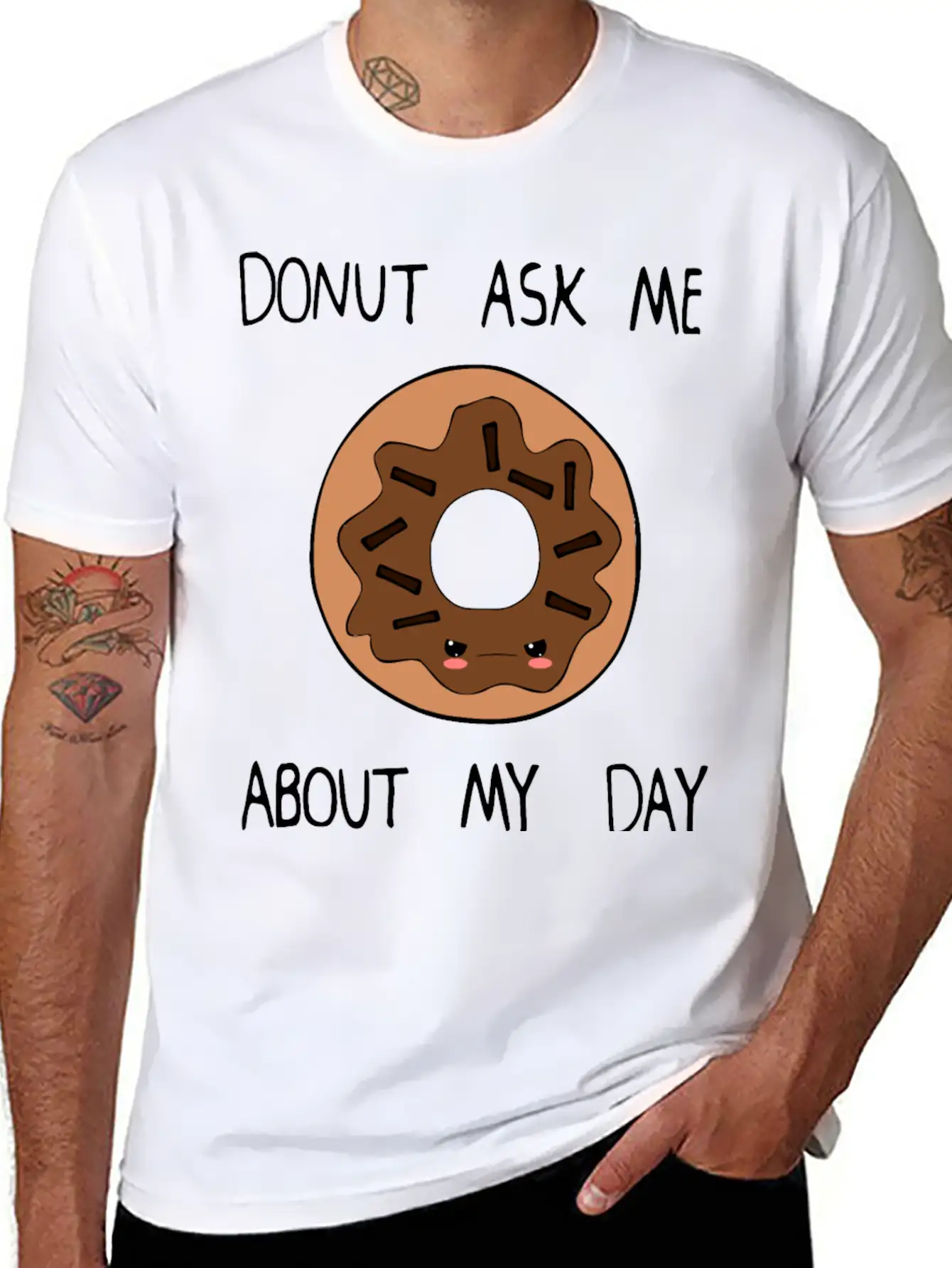 Donut Ask Me About My Day Unisex Casual T-Shirt – Clean Design For Daily Comfort