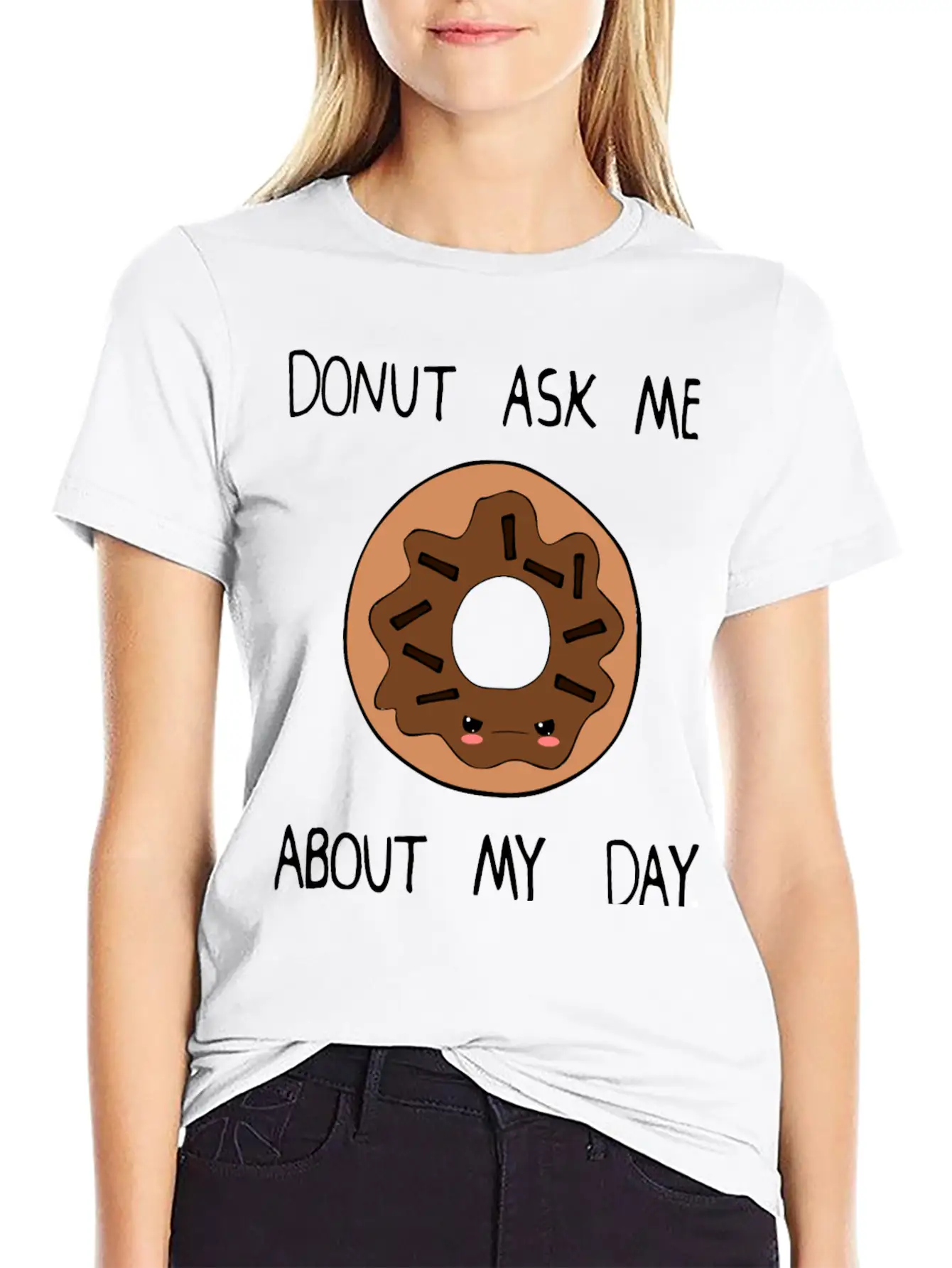 Donut Ask Me About My Day Unisex Casual T-Shirt – Clean Design For Daily Comfort