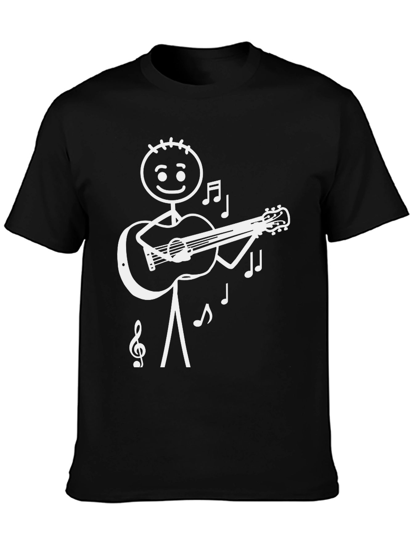 Stick Figure Guitarist T-Shirt - Musical Tee