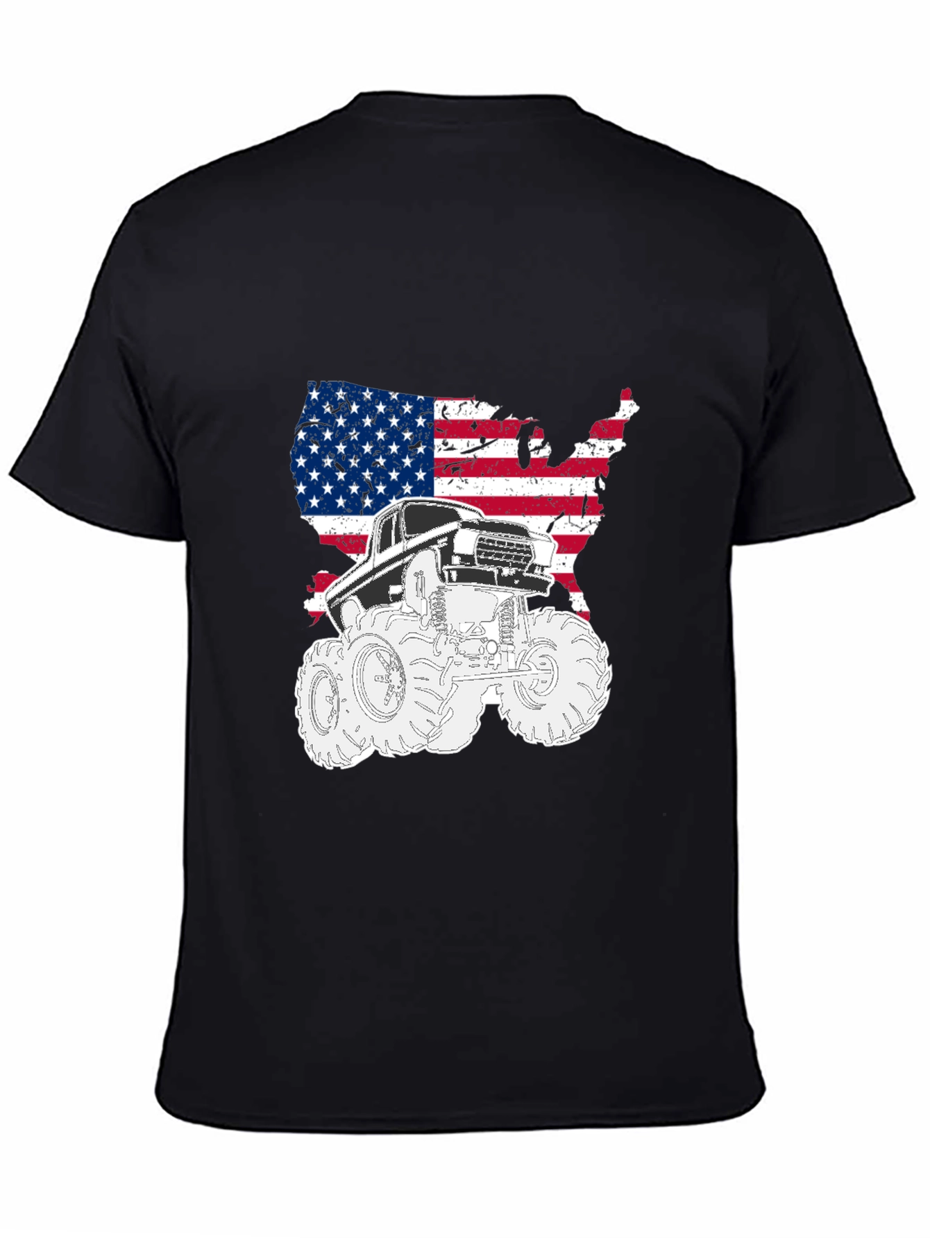 USA Flag Monster Truck Graphic Tee