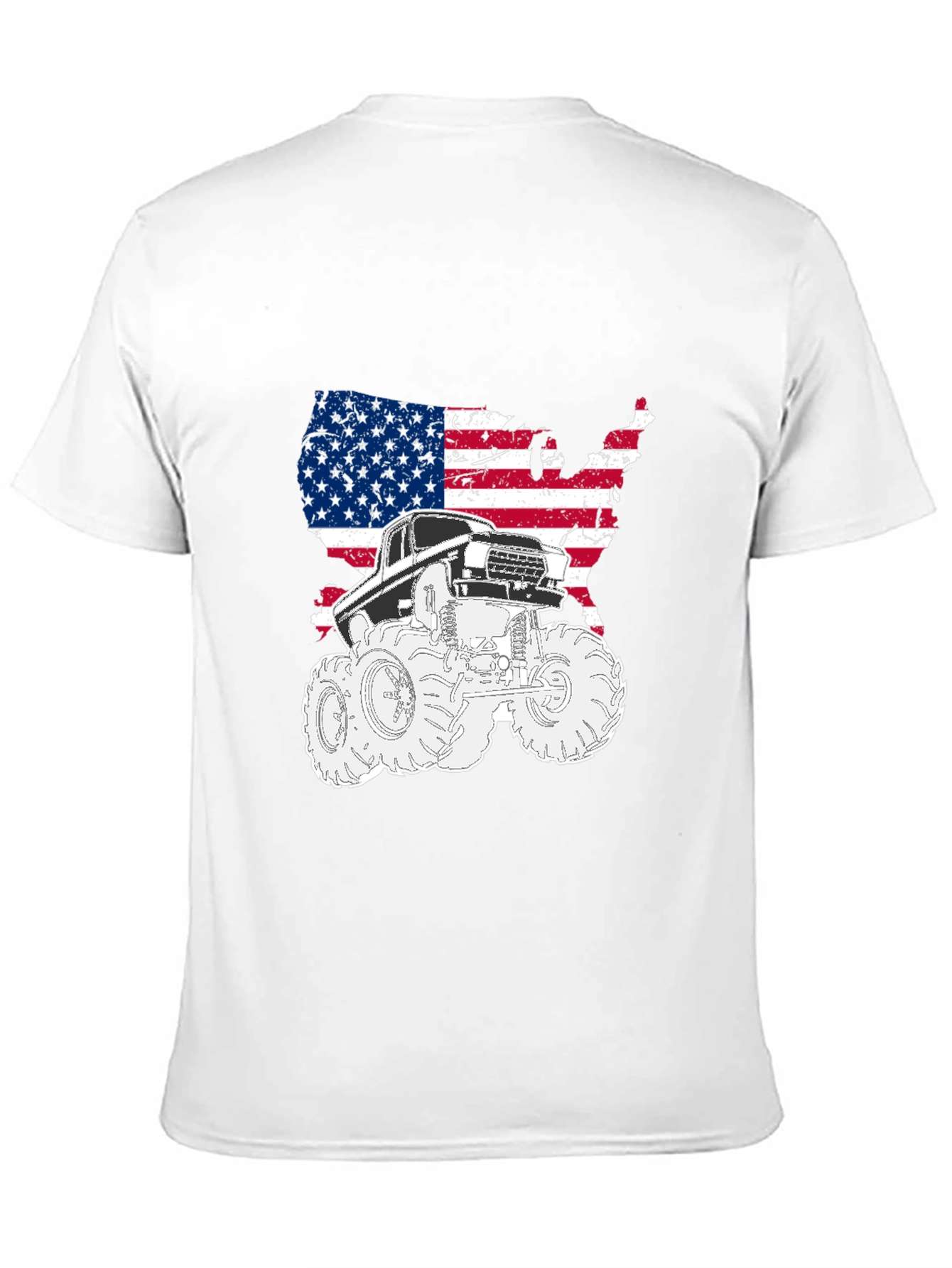USA Flag Monster Truck Graphic Tee