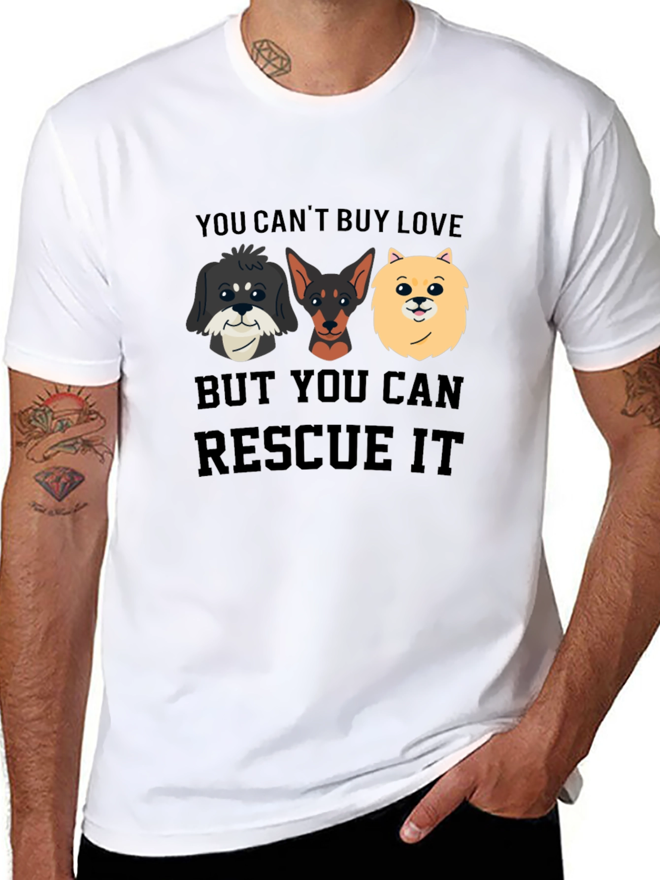 Rescue Dog T-Shirt: You Cant Buy Love