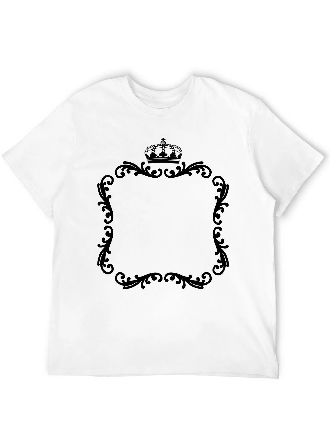 Ornate Crown Framed Tee - Classic Black Shirt