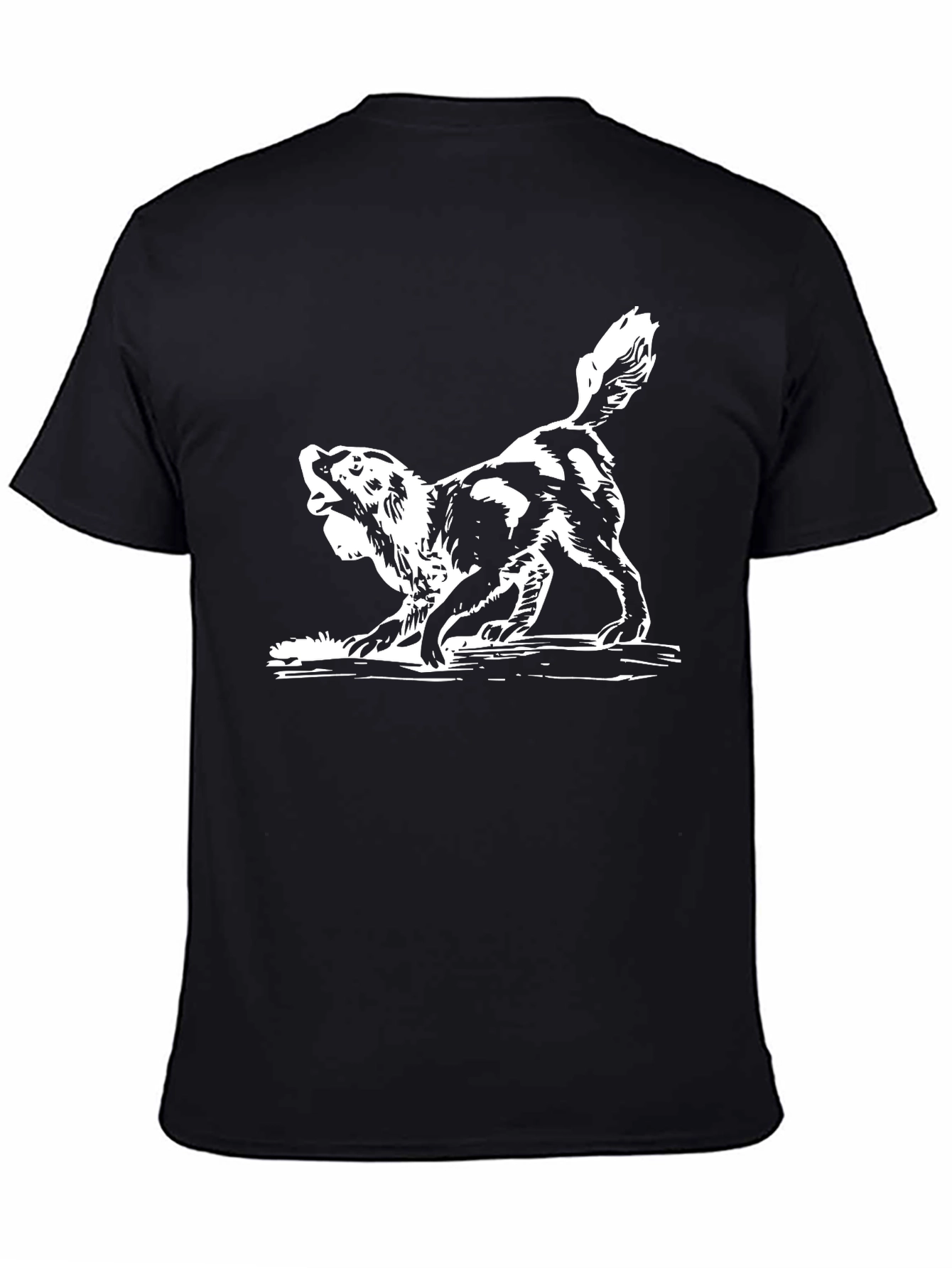 Dog Graphic T-Shirt - Black Canine Print