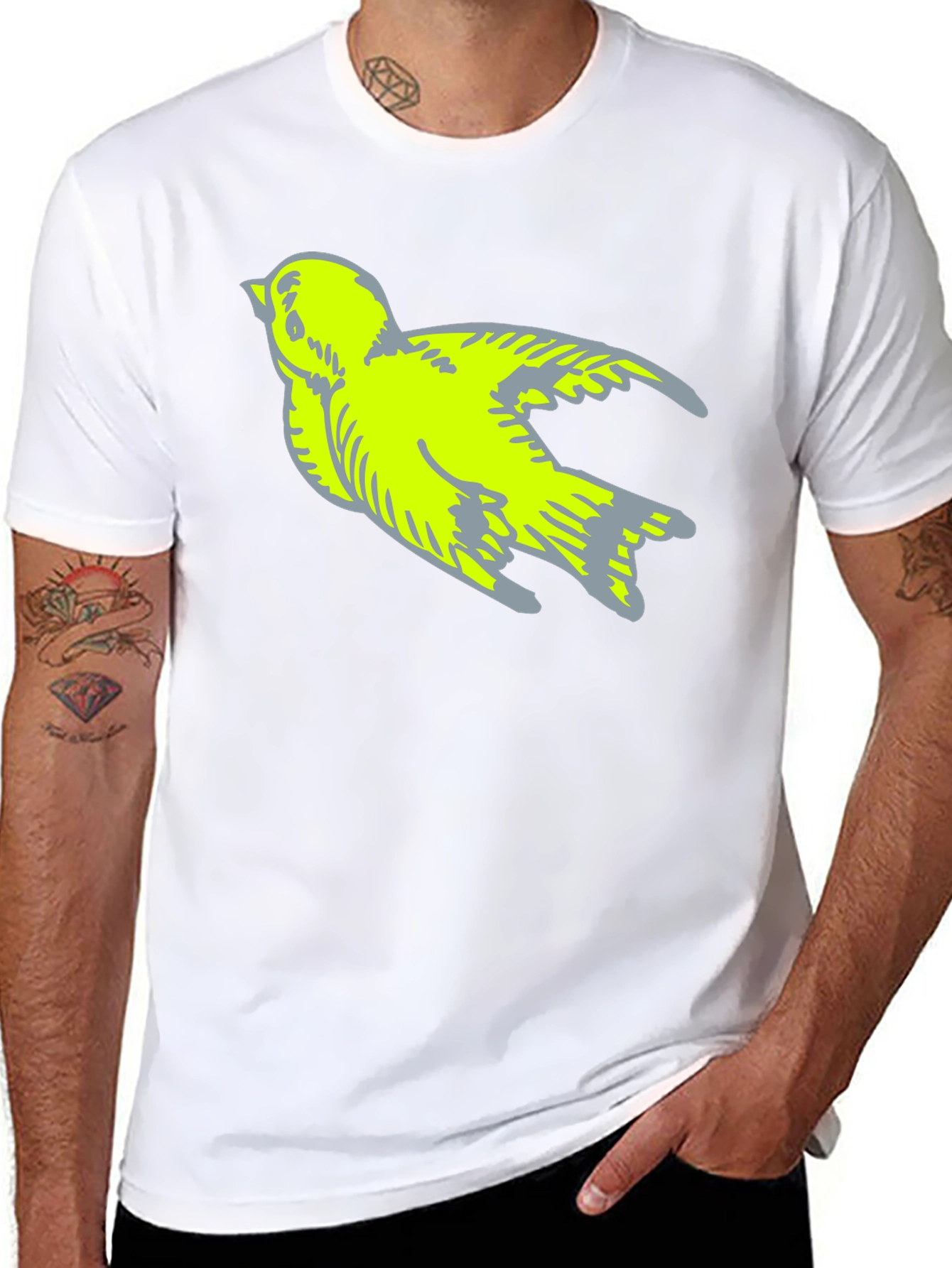 Bird Graphic Tee - Stylish Black T-Shirt