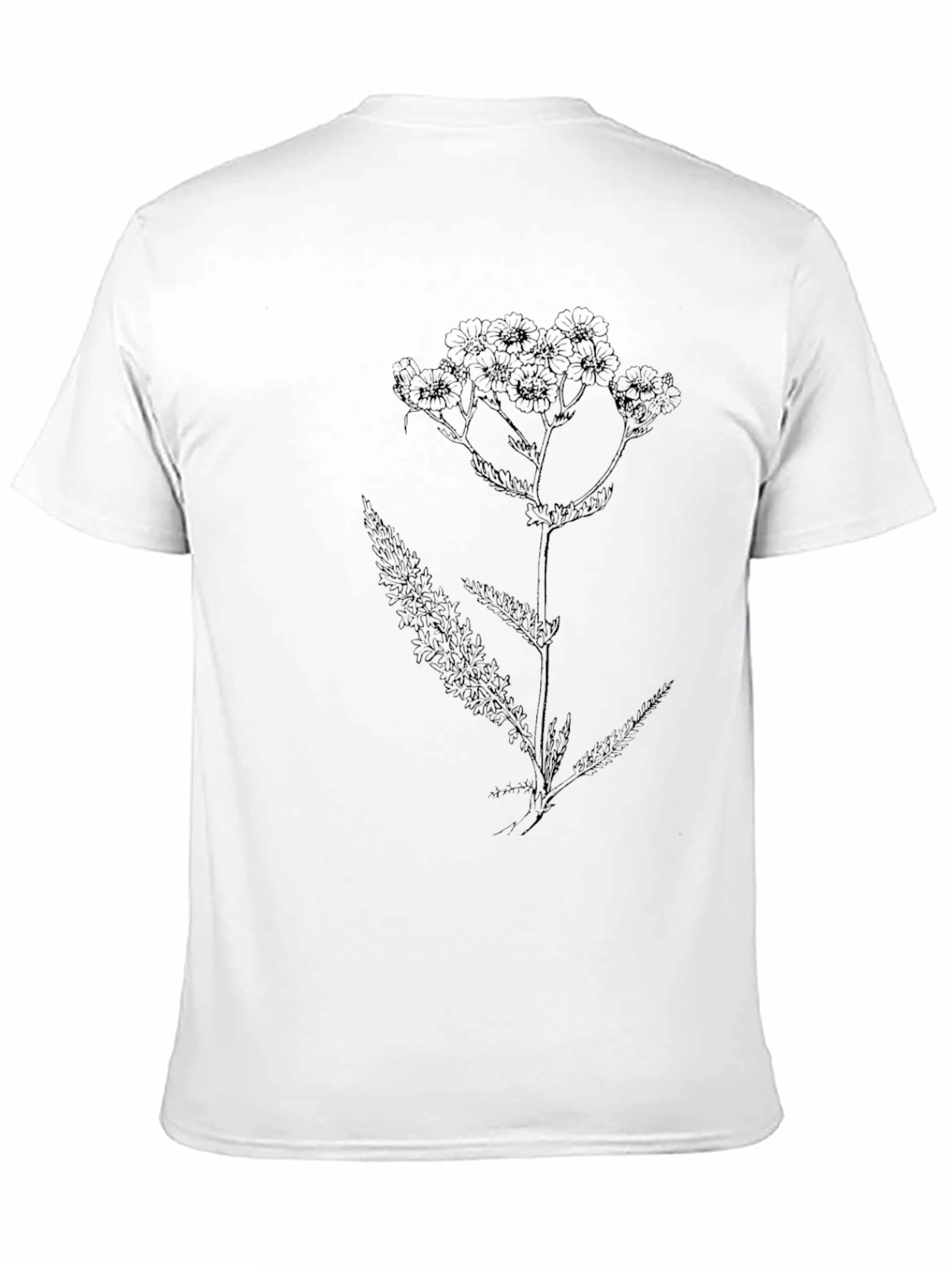 Botanical Print Black T-Shirt