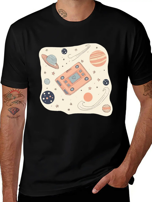 Dreamy Cassette Cosmos Night Unisex Casual T-Shirt – Clean Design For Daily Comfort