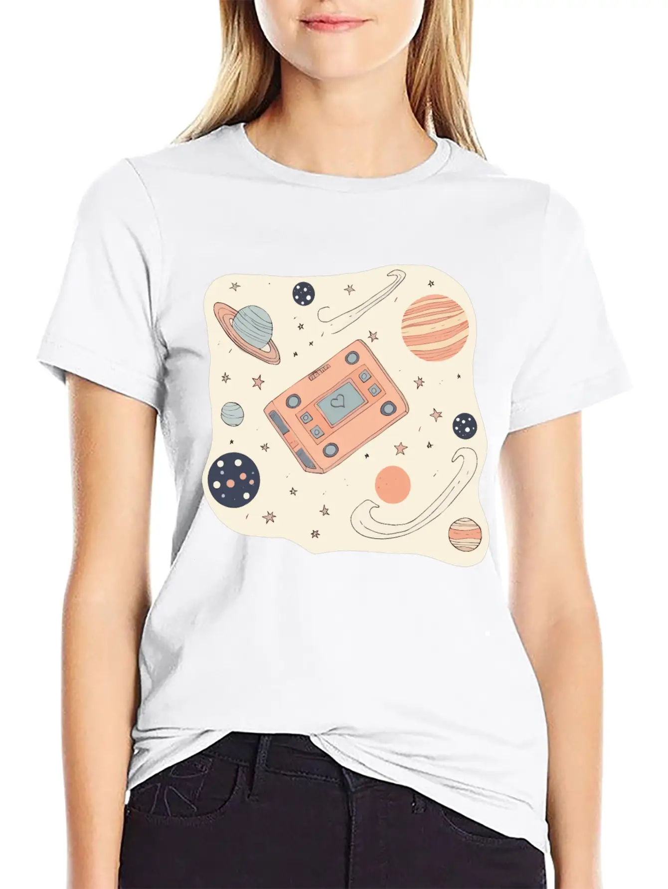Dreamy Cassette Cosmos Night Unisex Casual T-Shirt – Clean Design For Daily Comfort