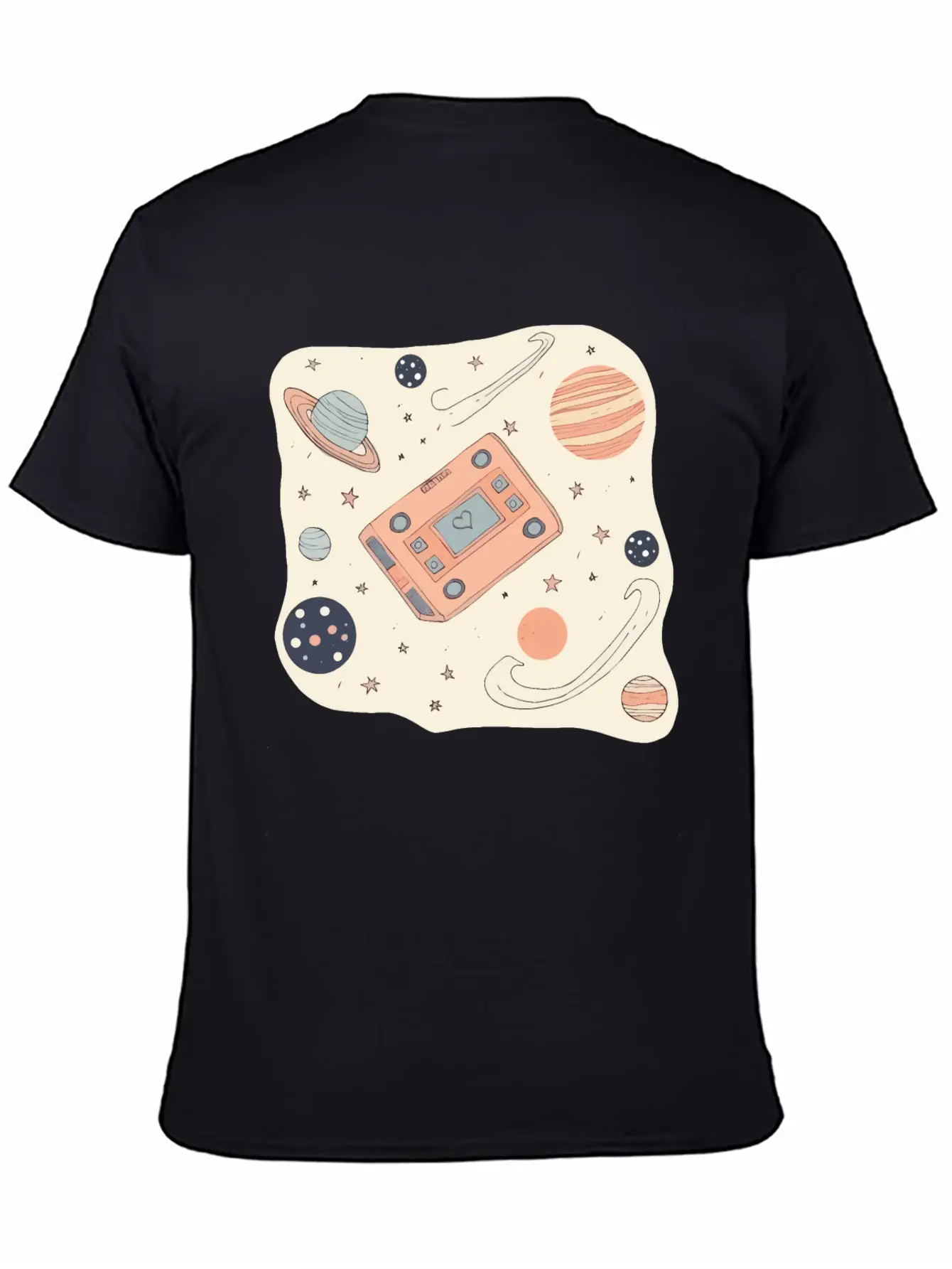 Dreamy Cassette Cosmos Night Unisex Casual T-Shirt – Clean Design For Daily Comfort