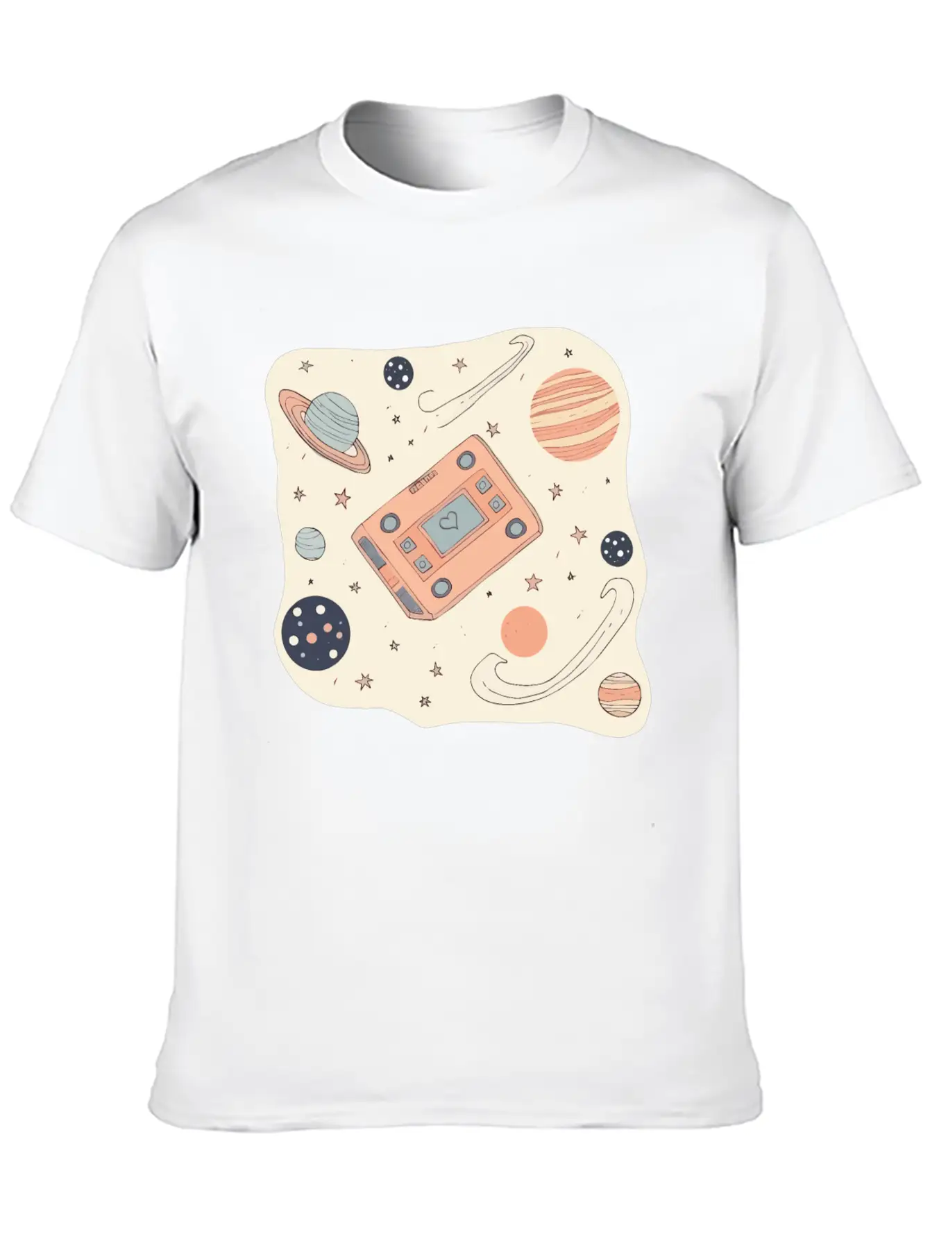 Dreamy Cassette Cosmos Night Unisex Casual T-Shirt – Clean Design For Daily Comfort