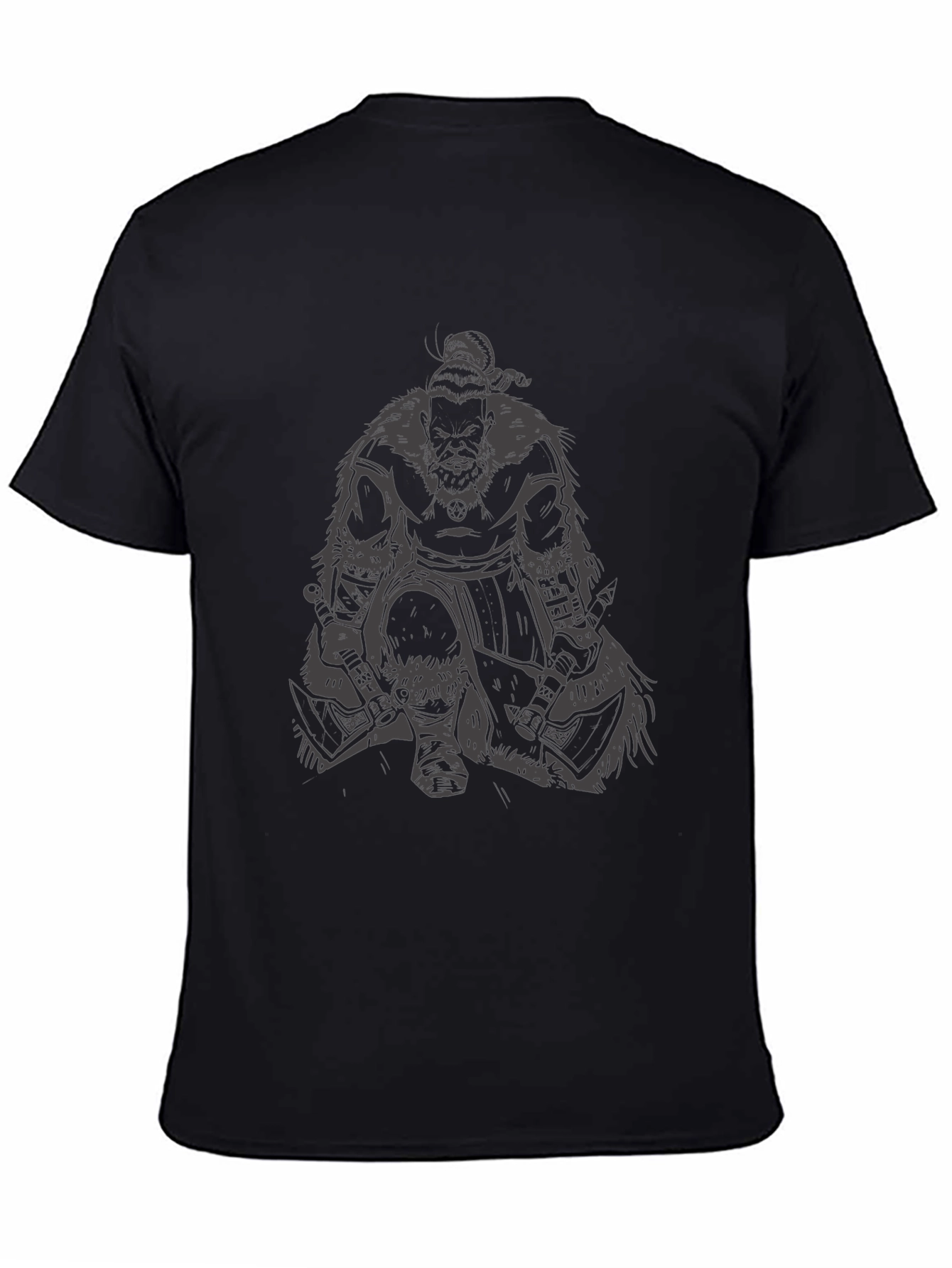 Viking Warrior Graphic T-Shirt - Black