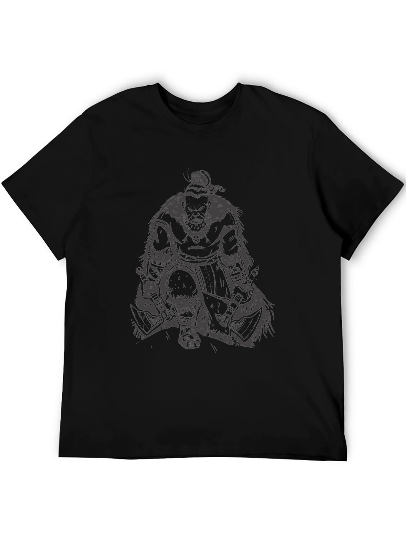 Viking Warrior Graphic T-Shirt - Black