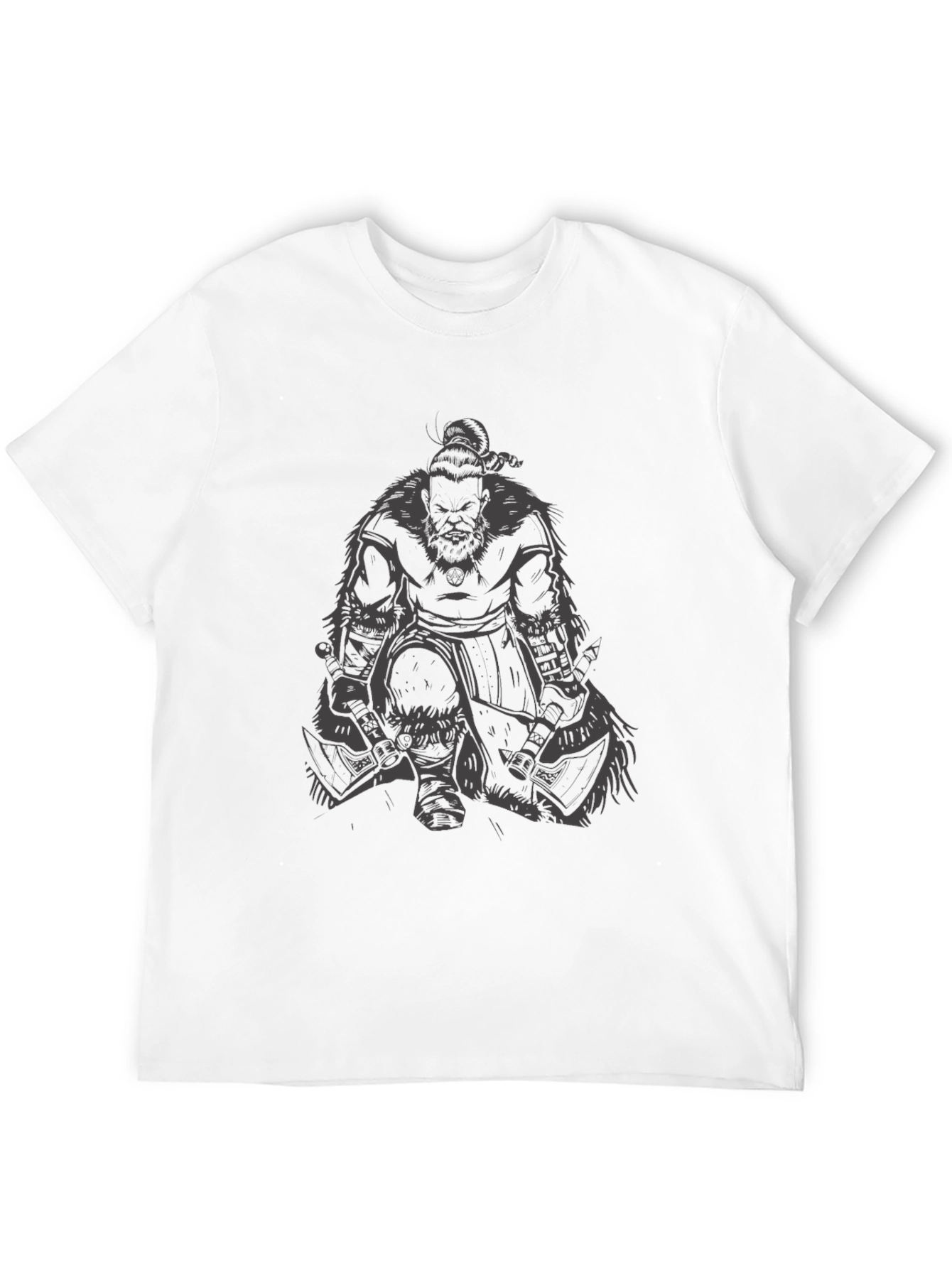 Viking Warrior Graphic T-Shirt - Black