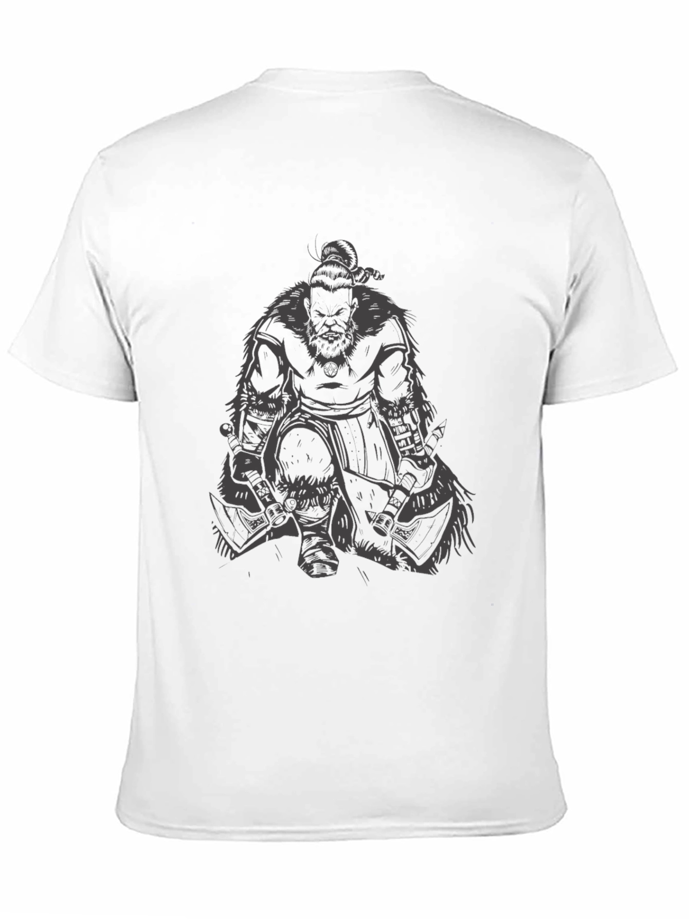 Viking Warrior Graphic T-Shirt - Black