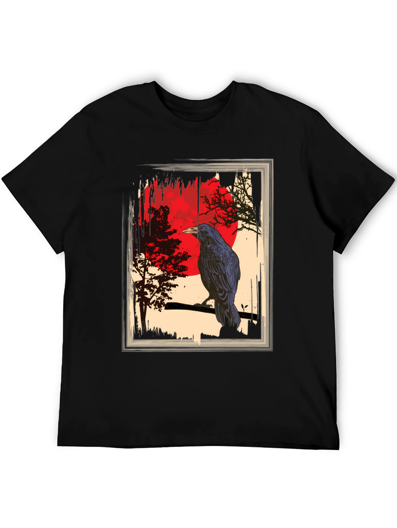 Raven Moon Graphic Tee - Dark Avian Style