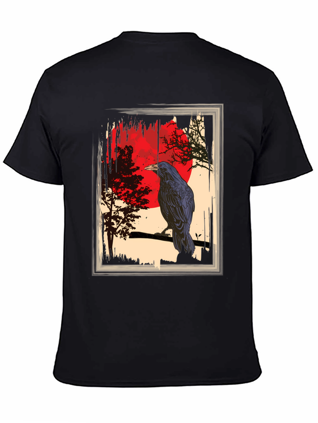 Raven Moon Graphic Tee - Dark Avian Style
