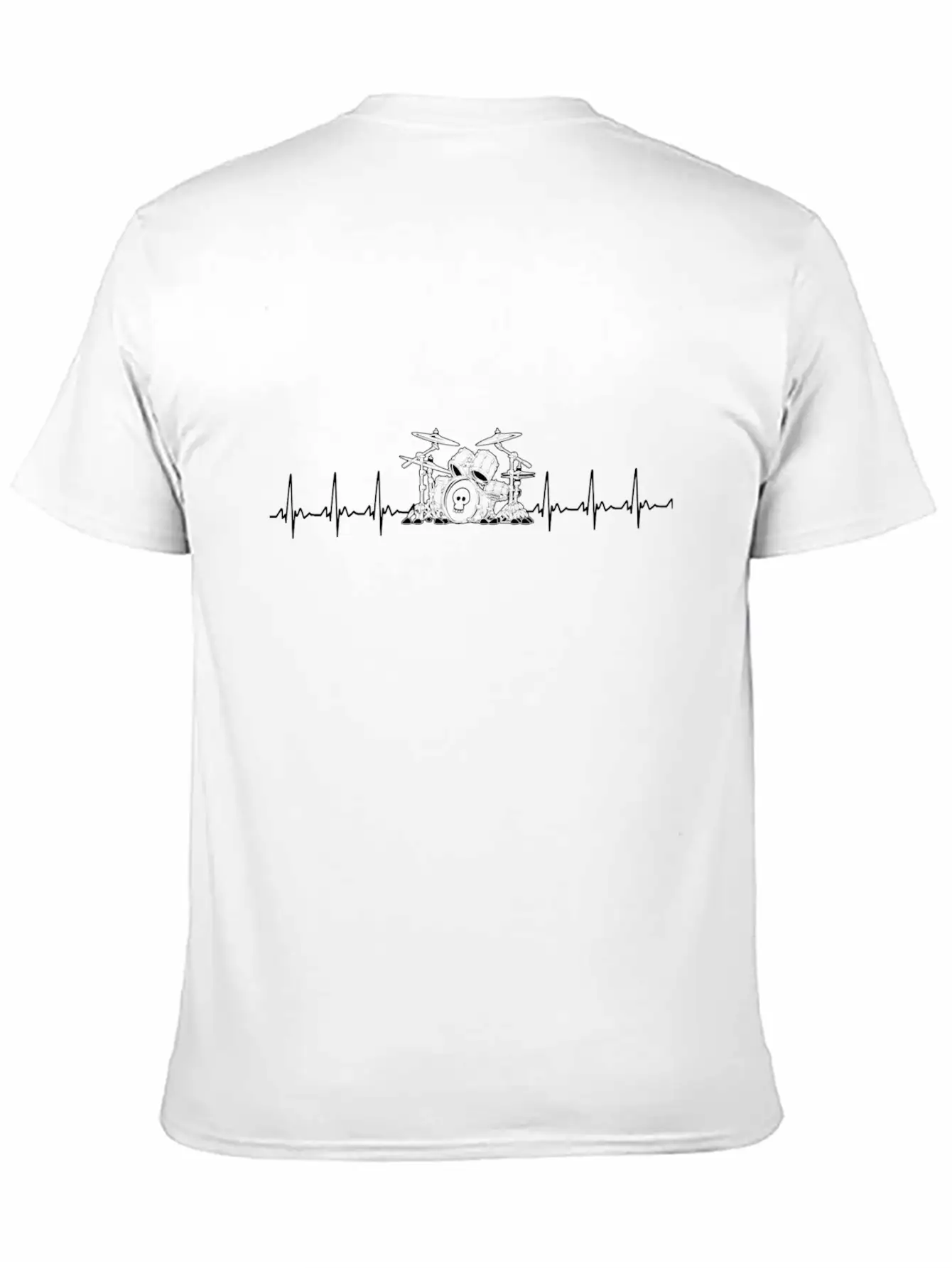 DRUMS HEARTBEAT Unisex Casual T-Shirt – Clean Design For Daily Comfort