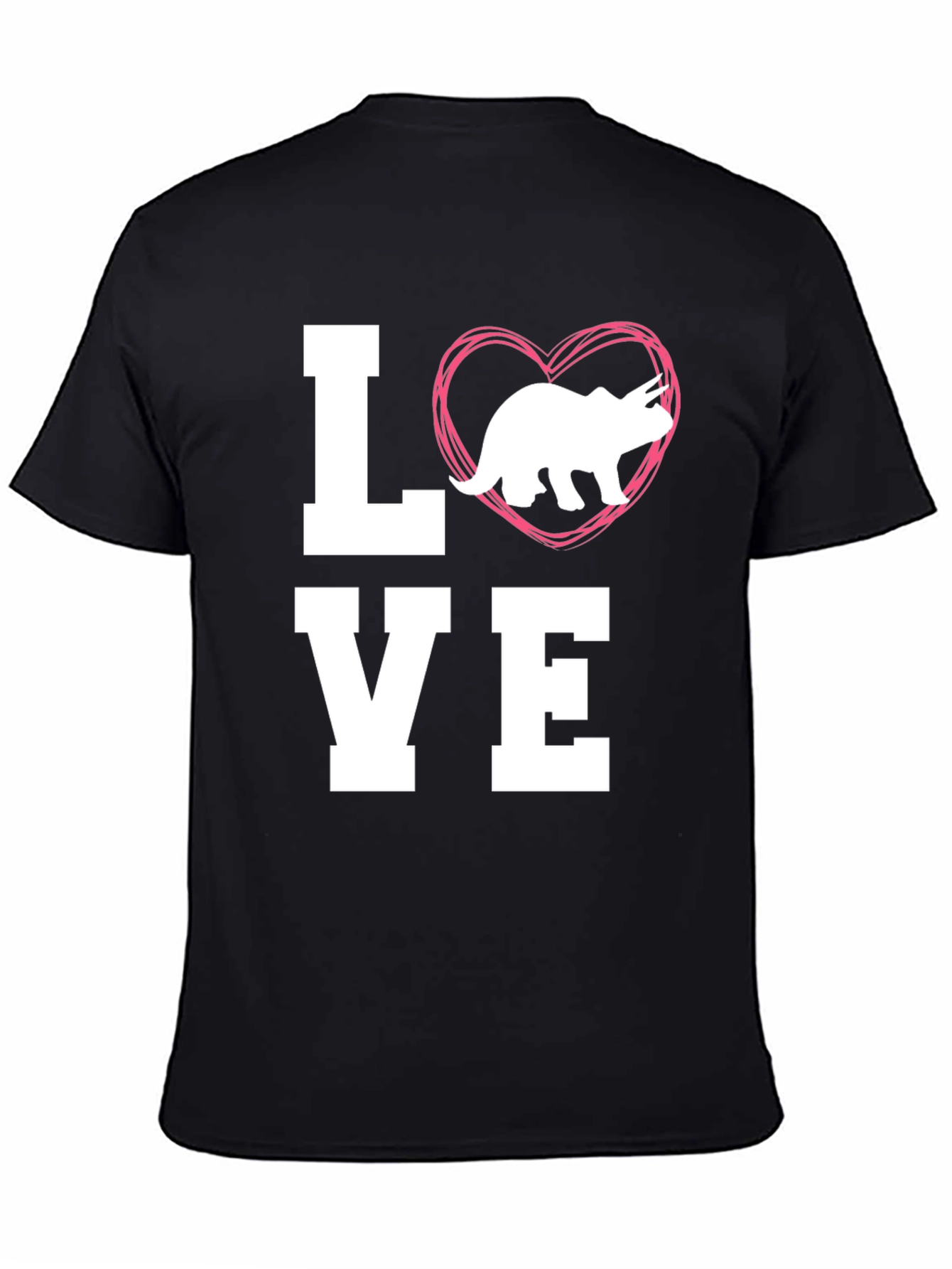 Love Triceratops Dinosaur Graphic Tee