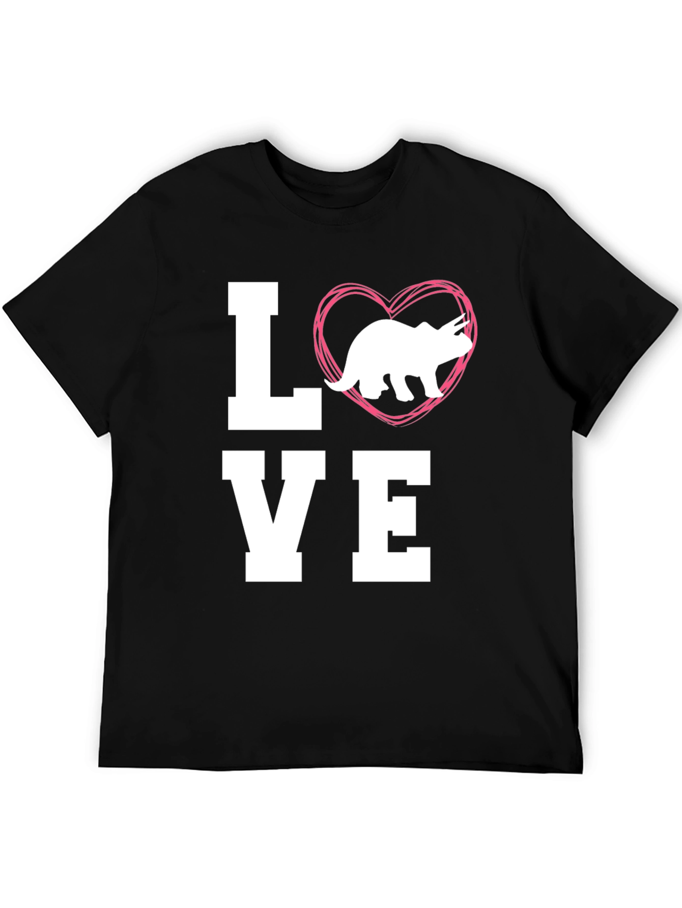 Love Triceratops Dinosaur Graphic Tee